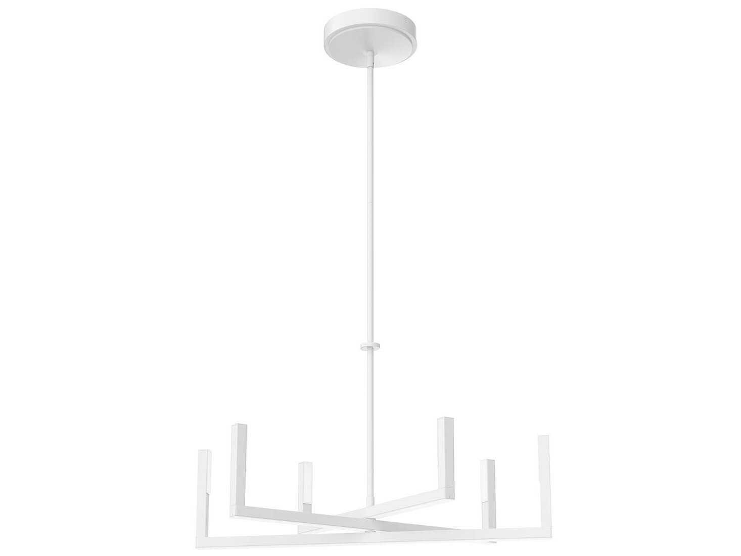 Elan Priam 6-Light White LED Linear Chandelier
