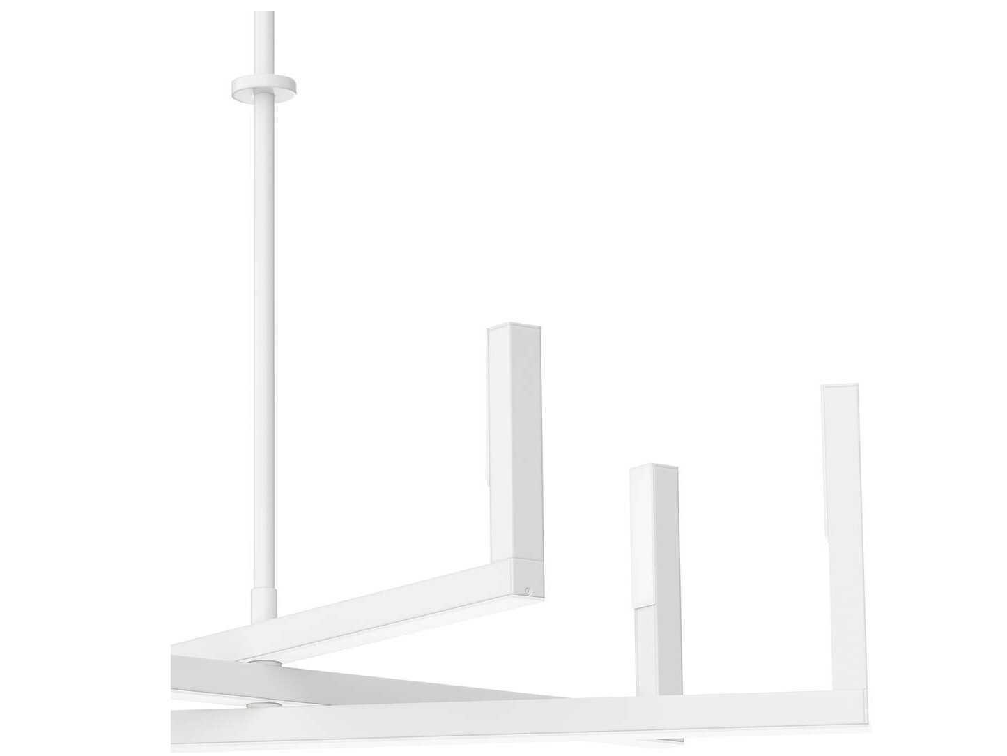 Elan Priam 6-Light White LED Linear Chandelier