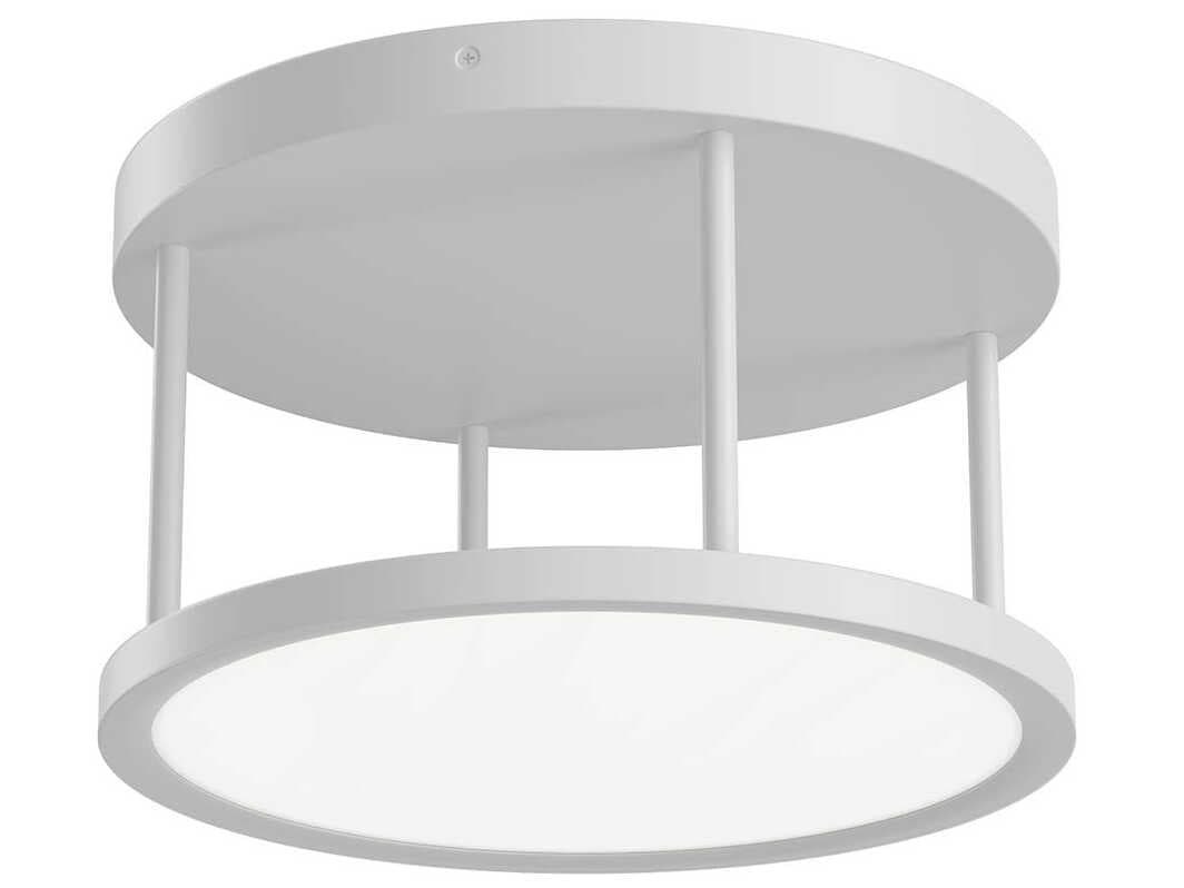 Elan Lavi 1-Light White LED Round Flush Mount