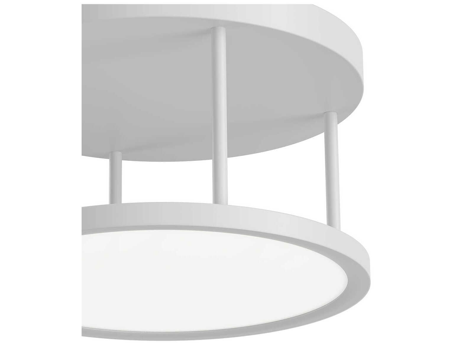 Elan Lavi 1-Light White LED Round Flush Mount
