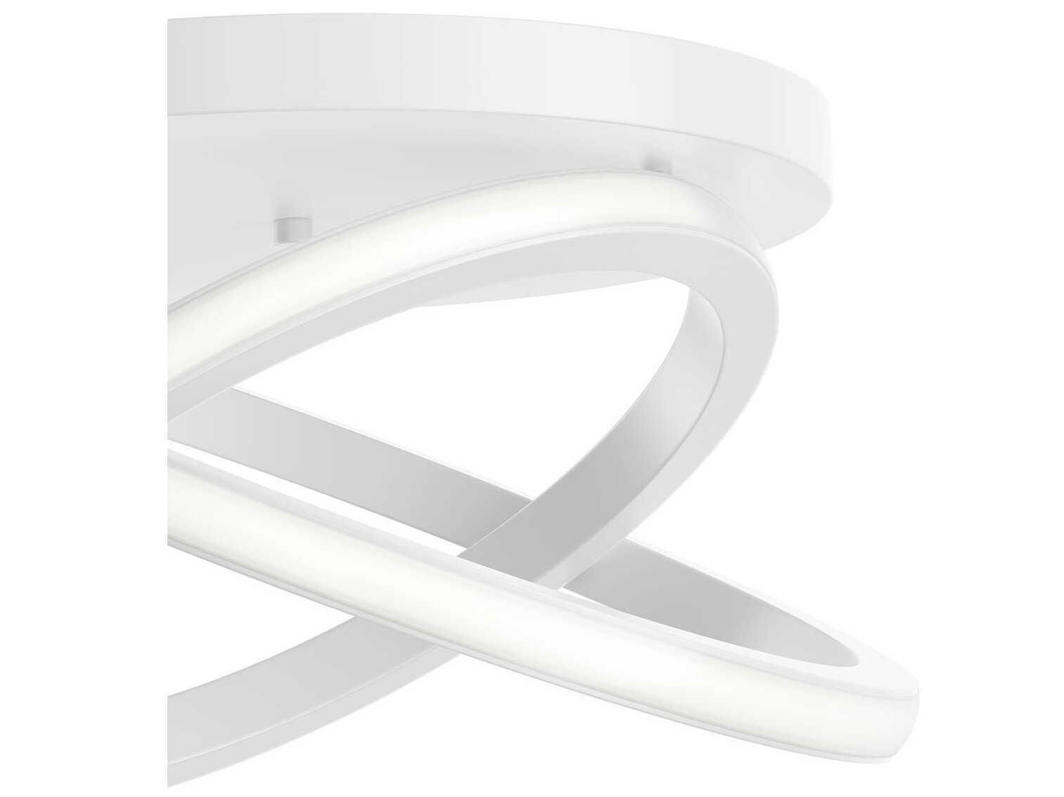 Elan Caputo 2-Light White LED Flush Mount