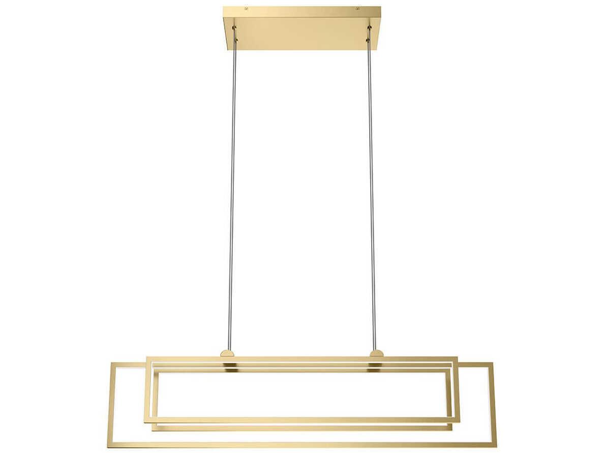 Elan Jestin 3-Light Champagne Gold LED Linear Island Pendant
