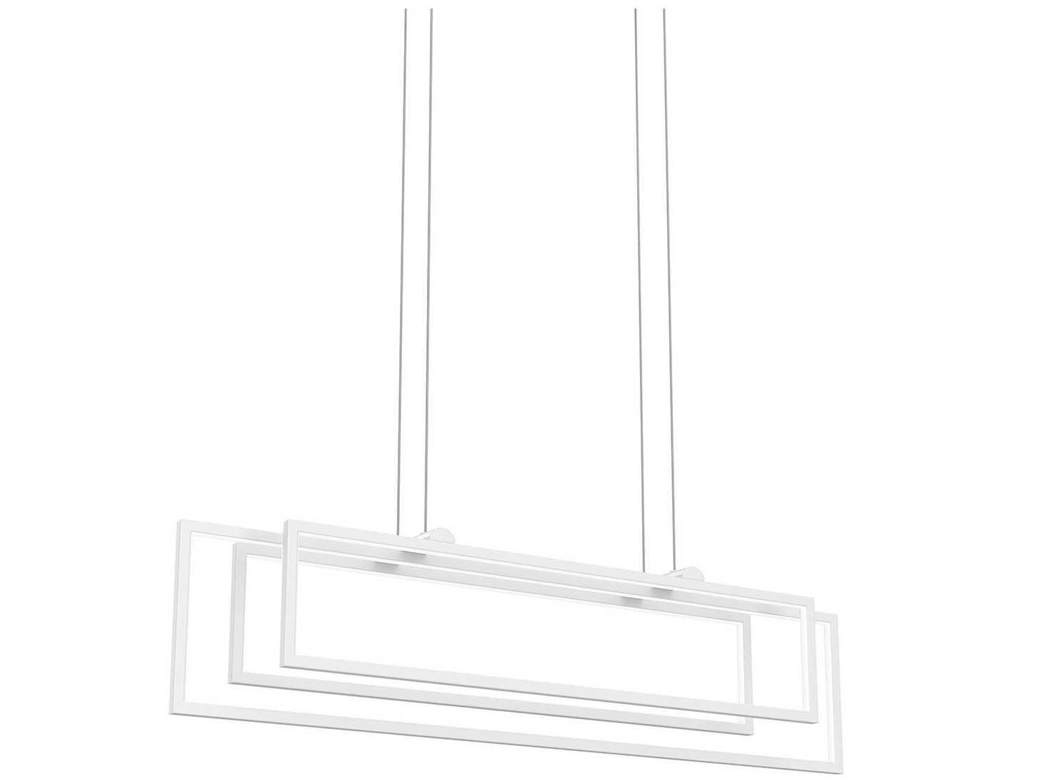 Elan Jestin 3-Light White LED Linear Island Pendant