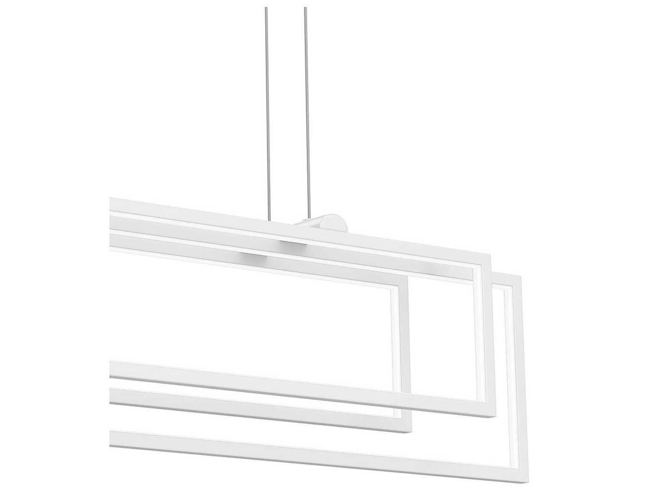 Elan Jestin 3-Light White LED Linear Island Pendant