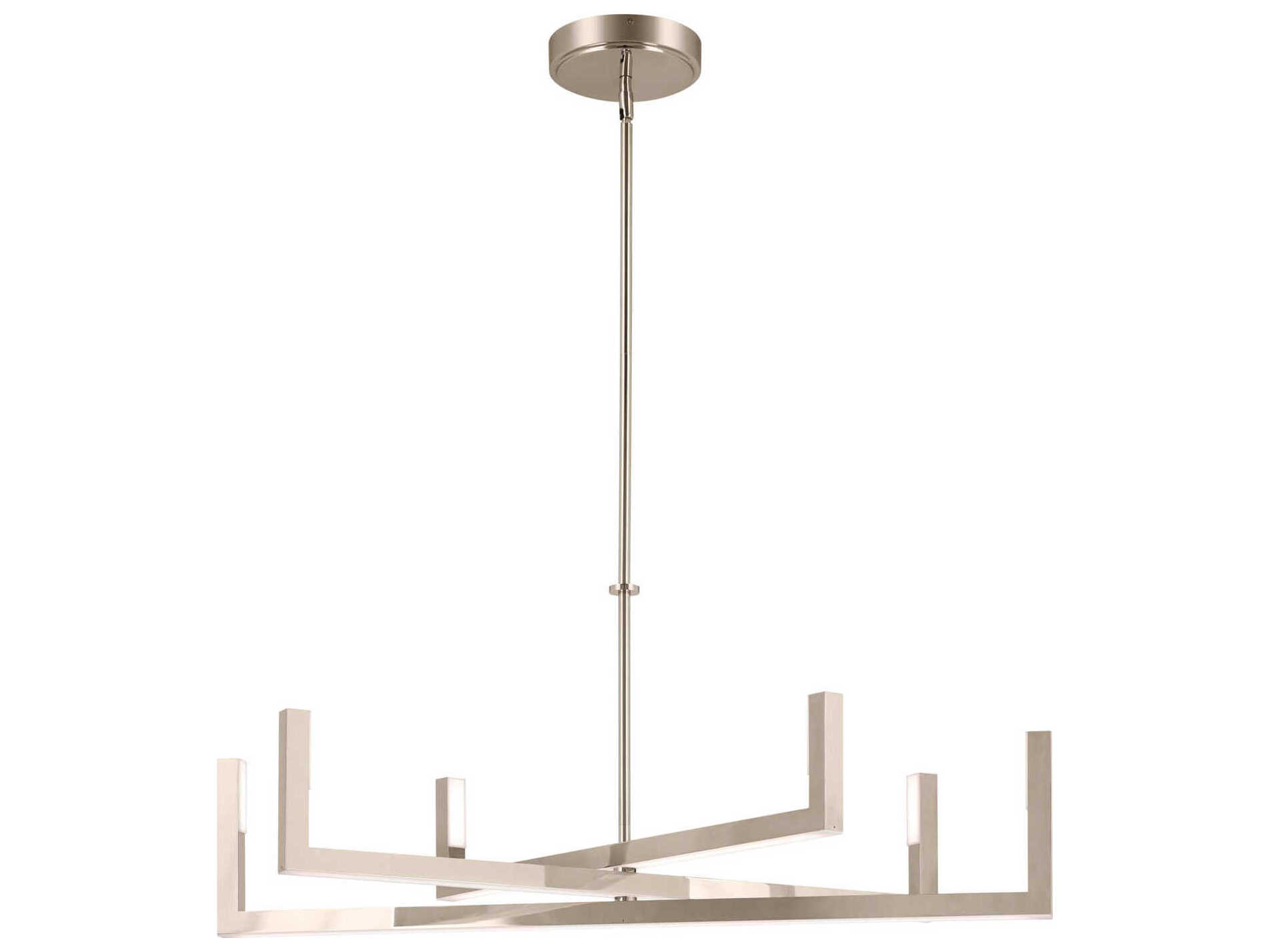 Elan Priam 6-Light Polished Nickel Linear Chandelier