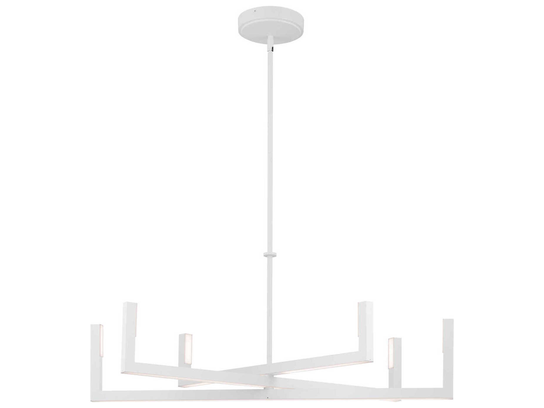 Elan Priam 6-Light White Linear Chandelier