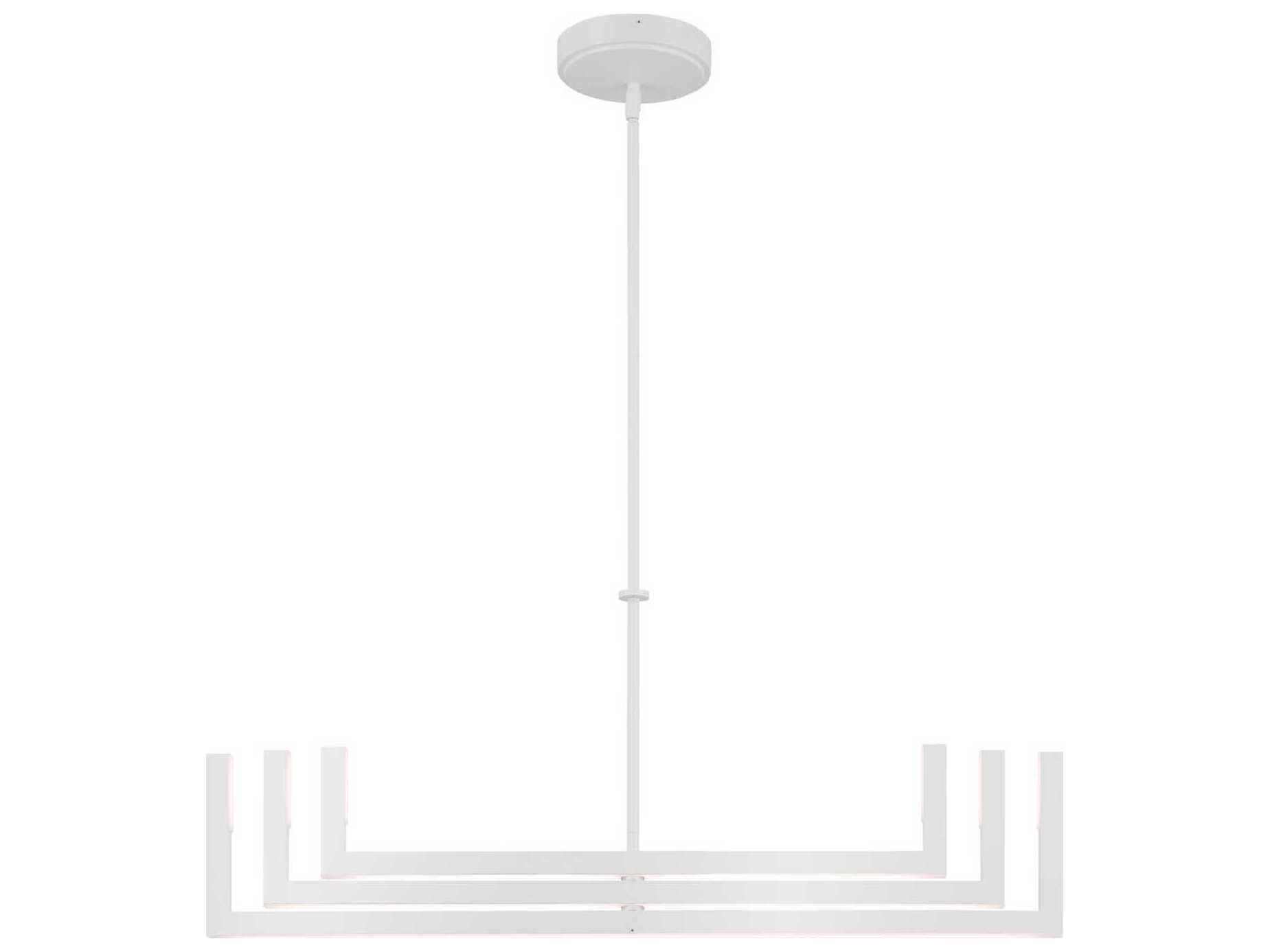 Elan Priam 6-Light White Linear Chandelier