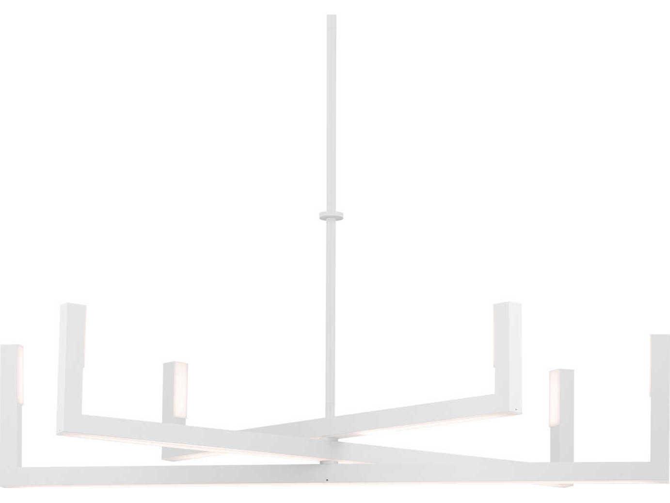 Elan Priam 6-Light White Linear Chandelier