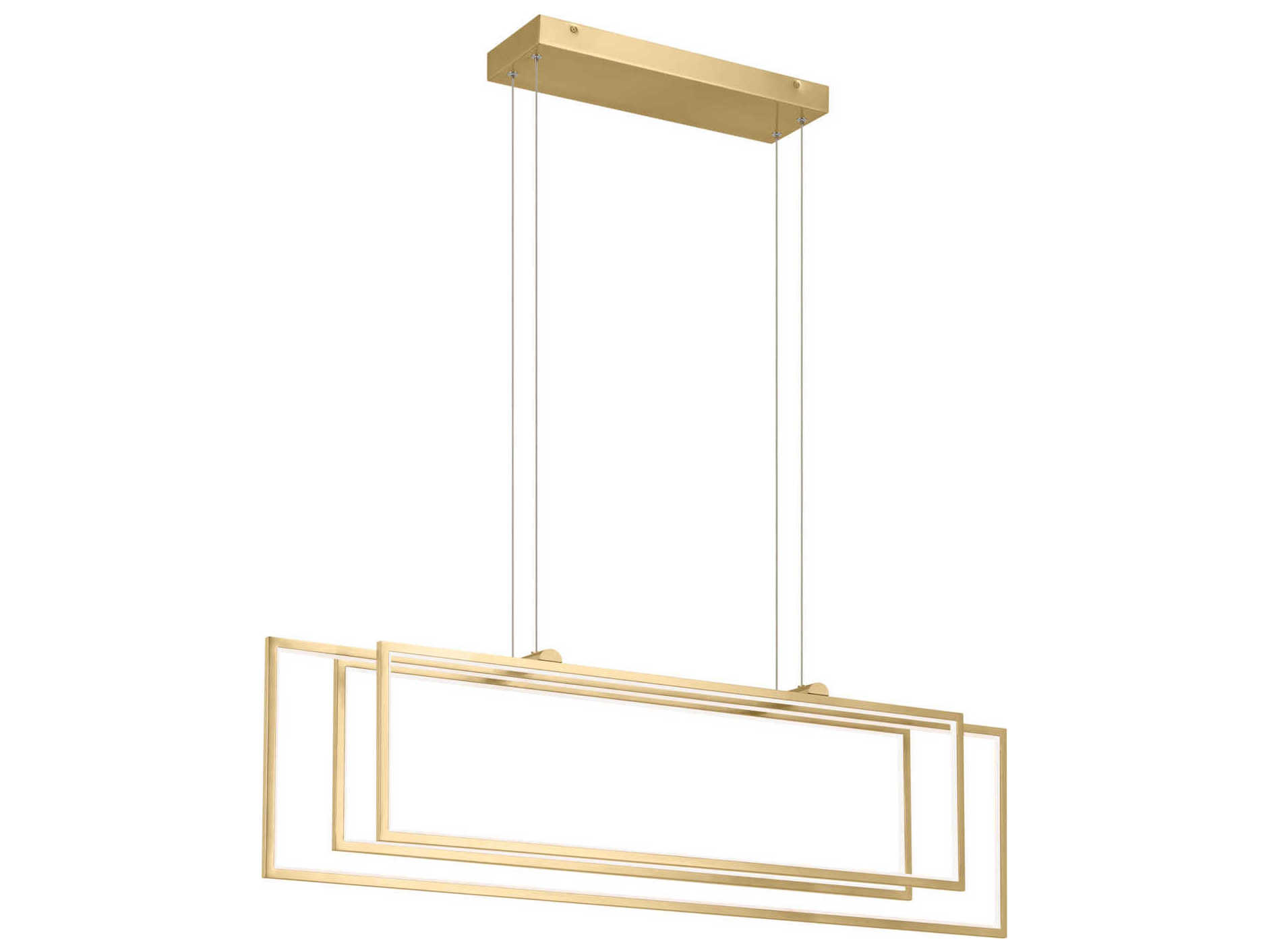 Elan Jestin 3-Light Champagne Gold Linear Island Pendant