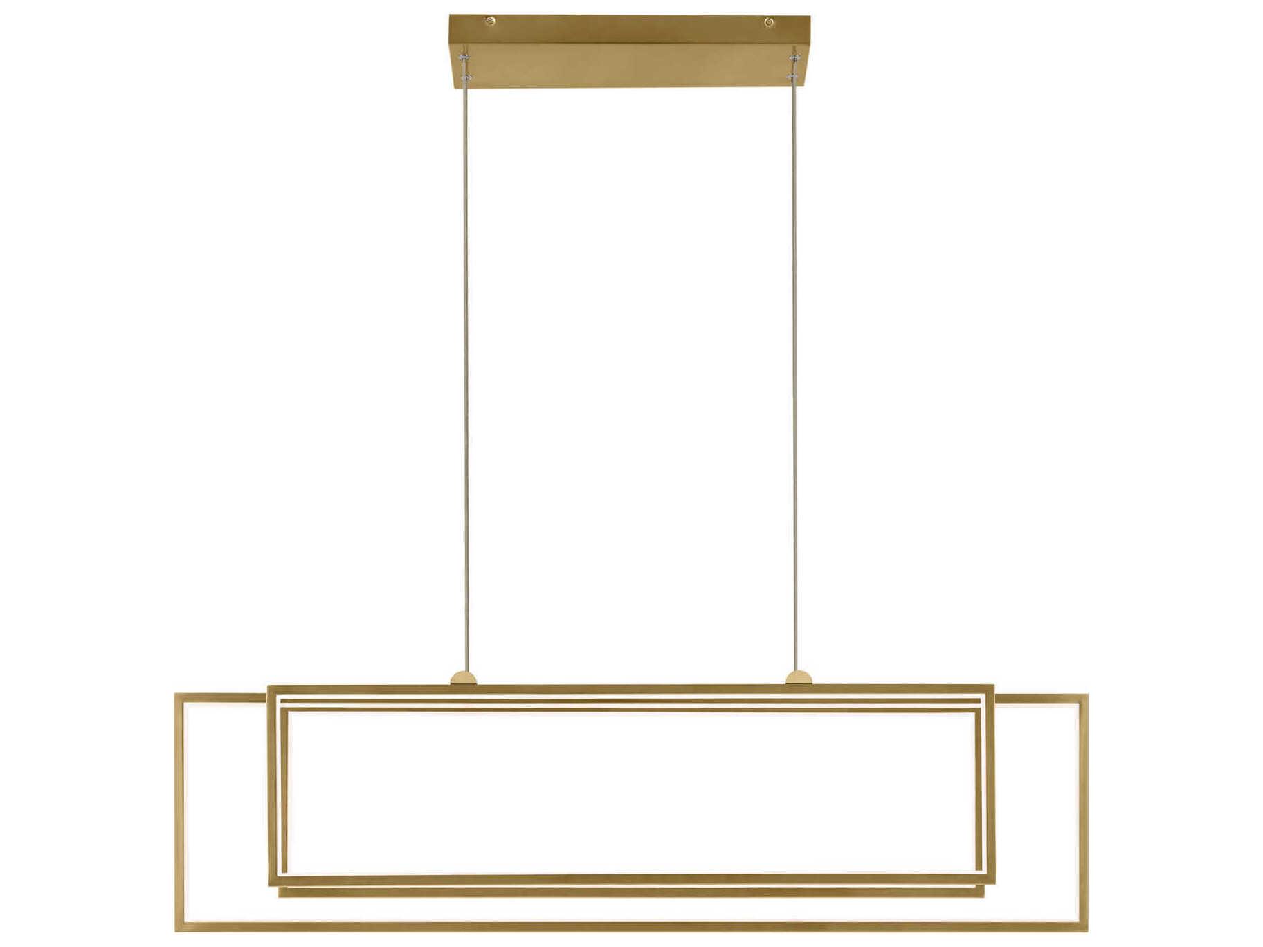 Elan Jestin 3-Light Champagne Gold Linear Island Pendant