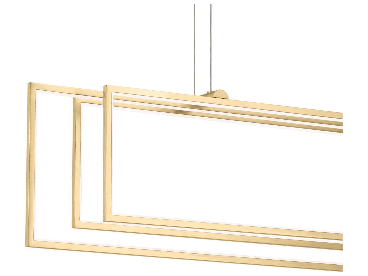 Elan Jestin 3-Light Champagne Gold Linear Island Pendant