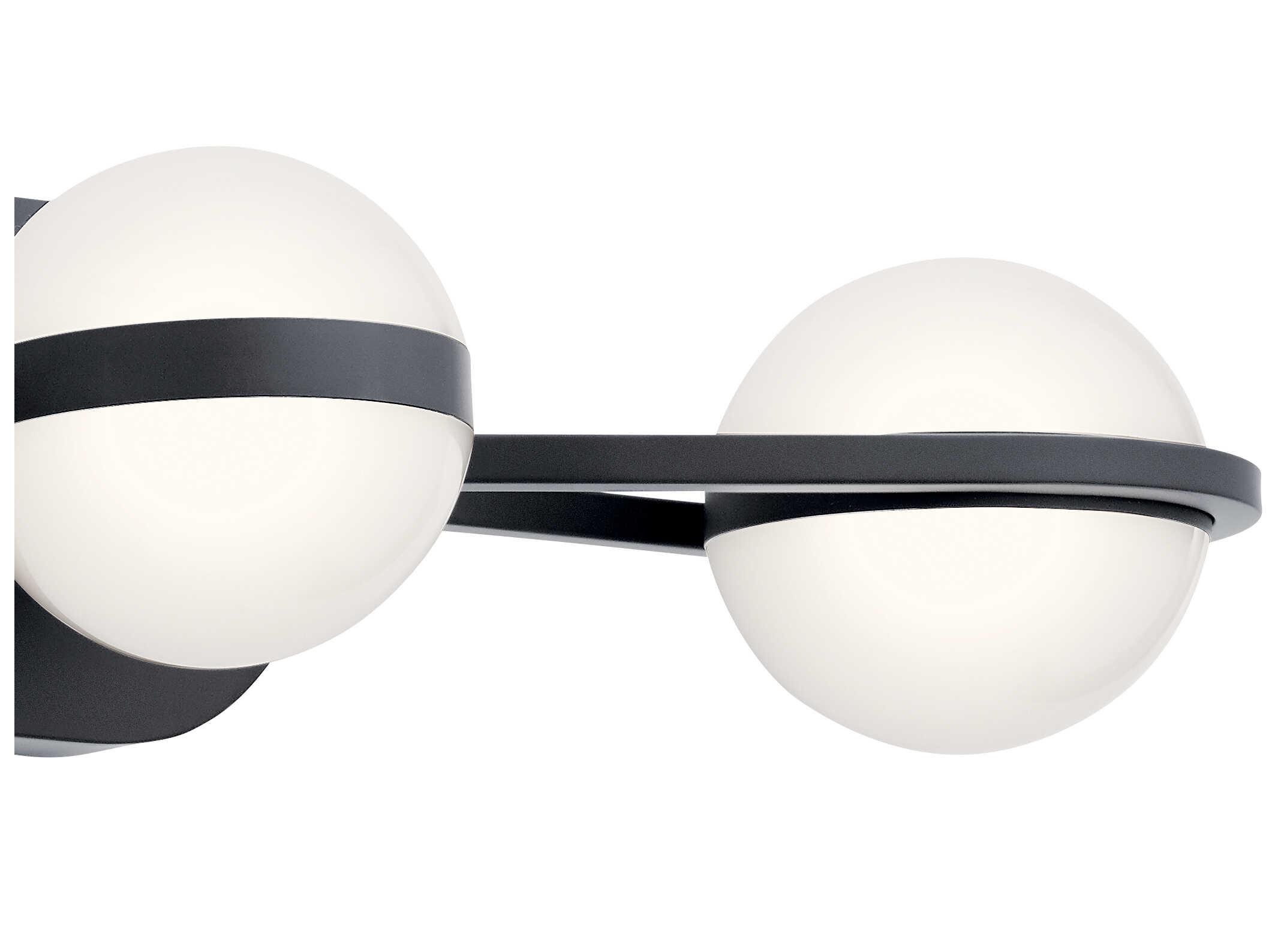 Elan Brettin 3-Light Matte Black LED Vanity Light