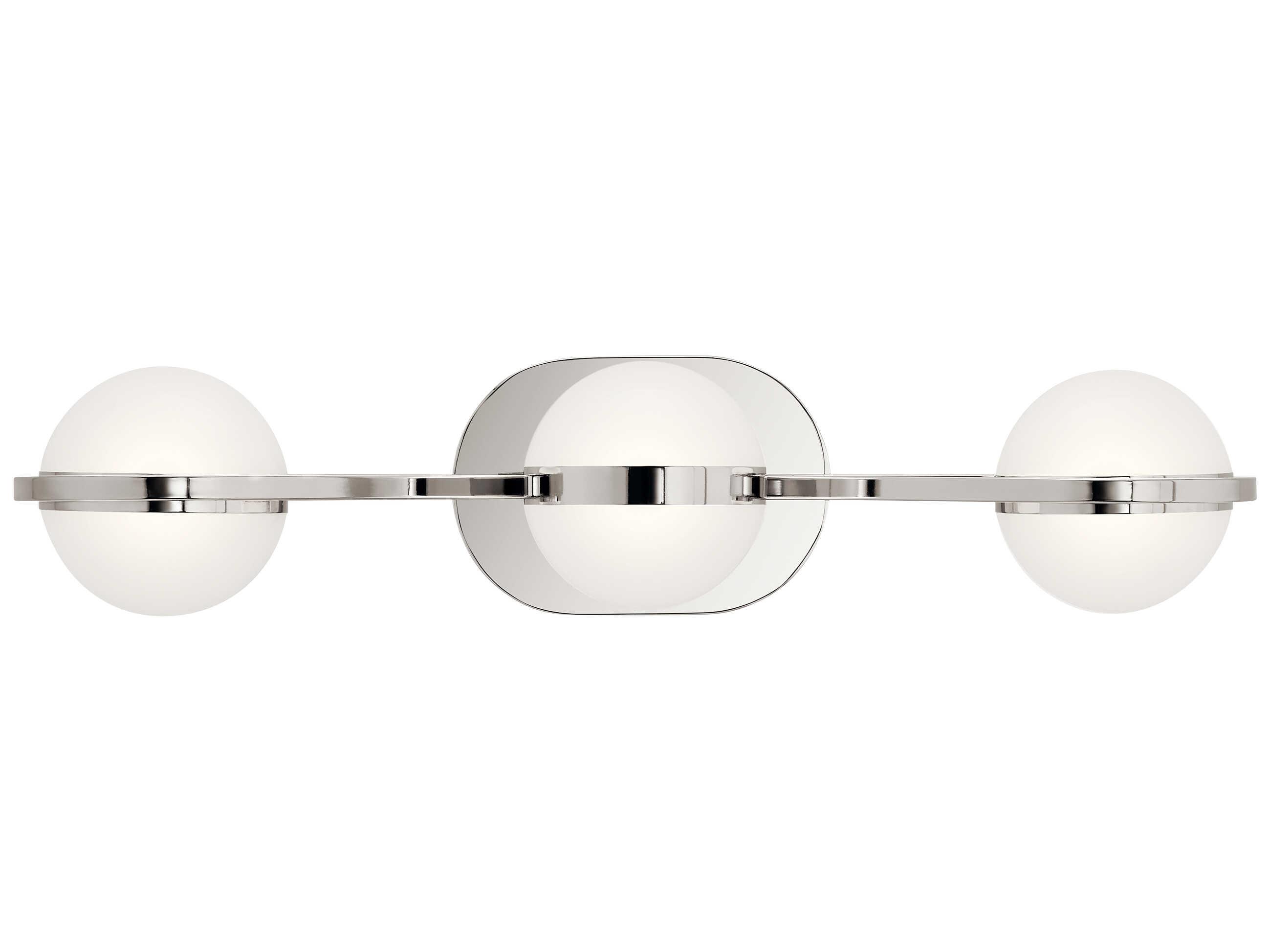 Elan Brettin 3-Light Polished Nickel LED Vanity Light