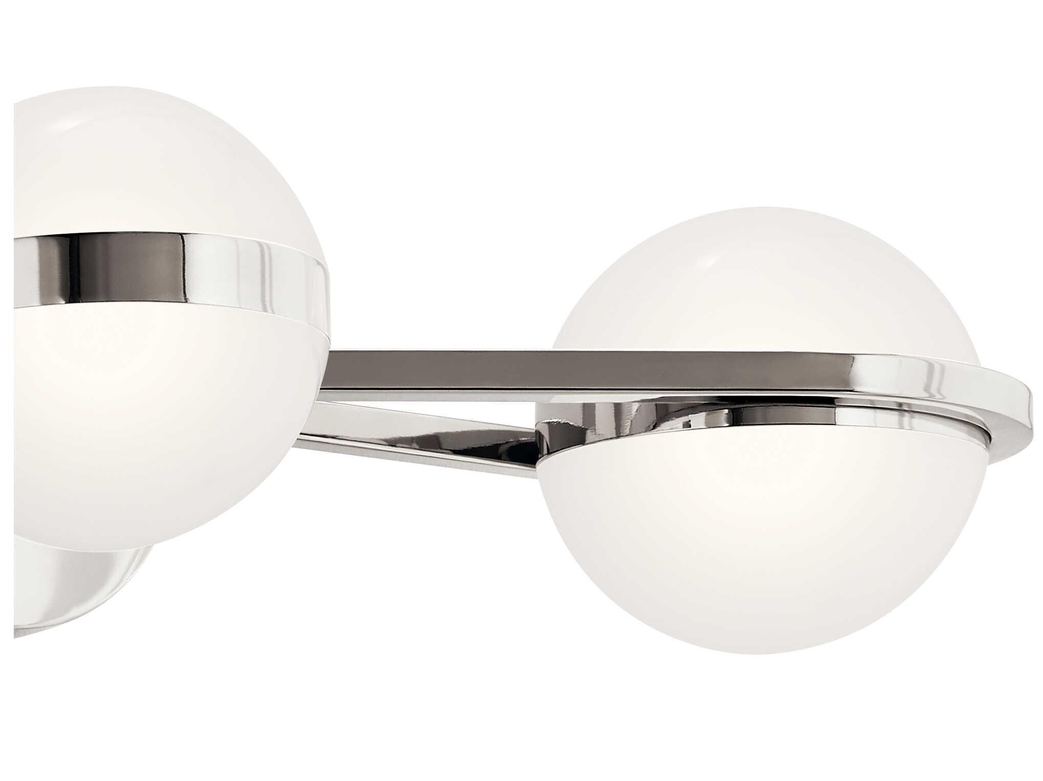 Elan Brettin 3-Light Polished Nickel LED Vanity Light