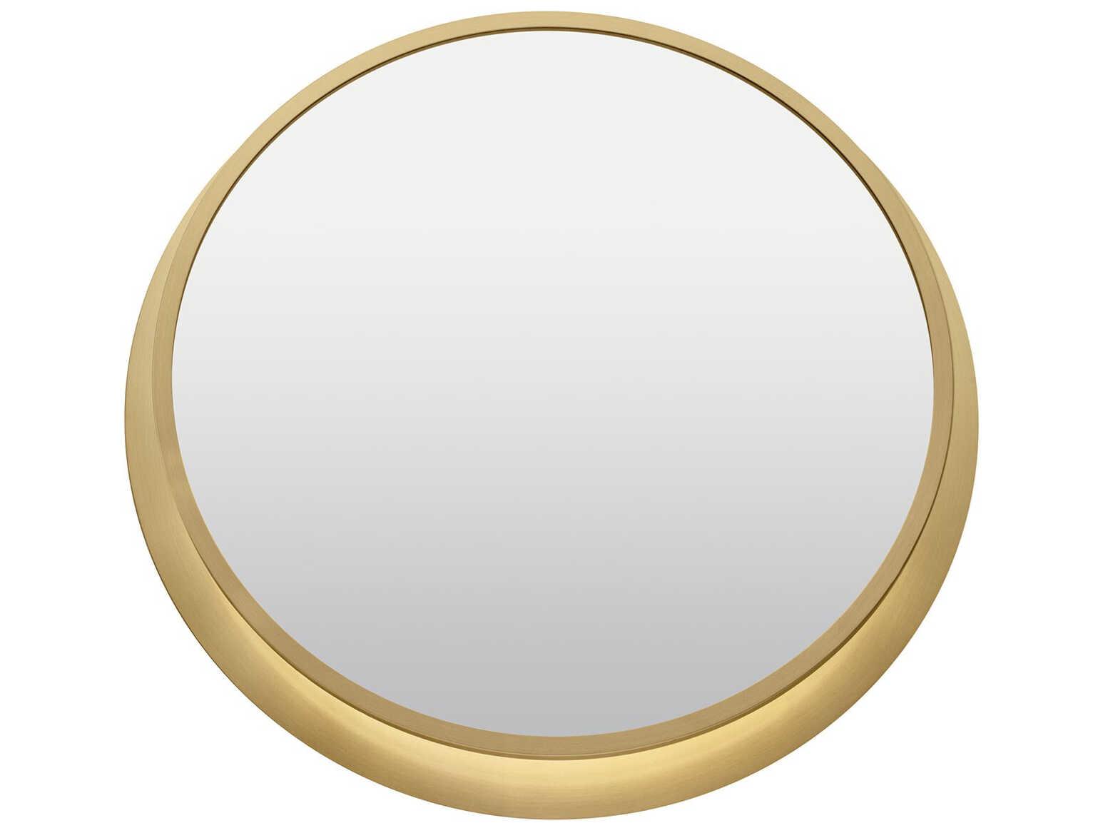 Elan Chennai Champagne Gold Round LED Wall Mirror