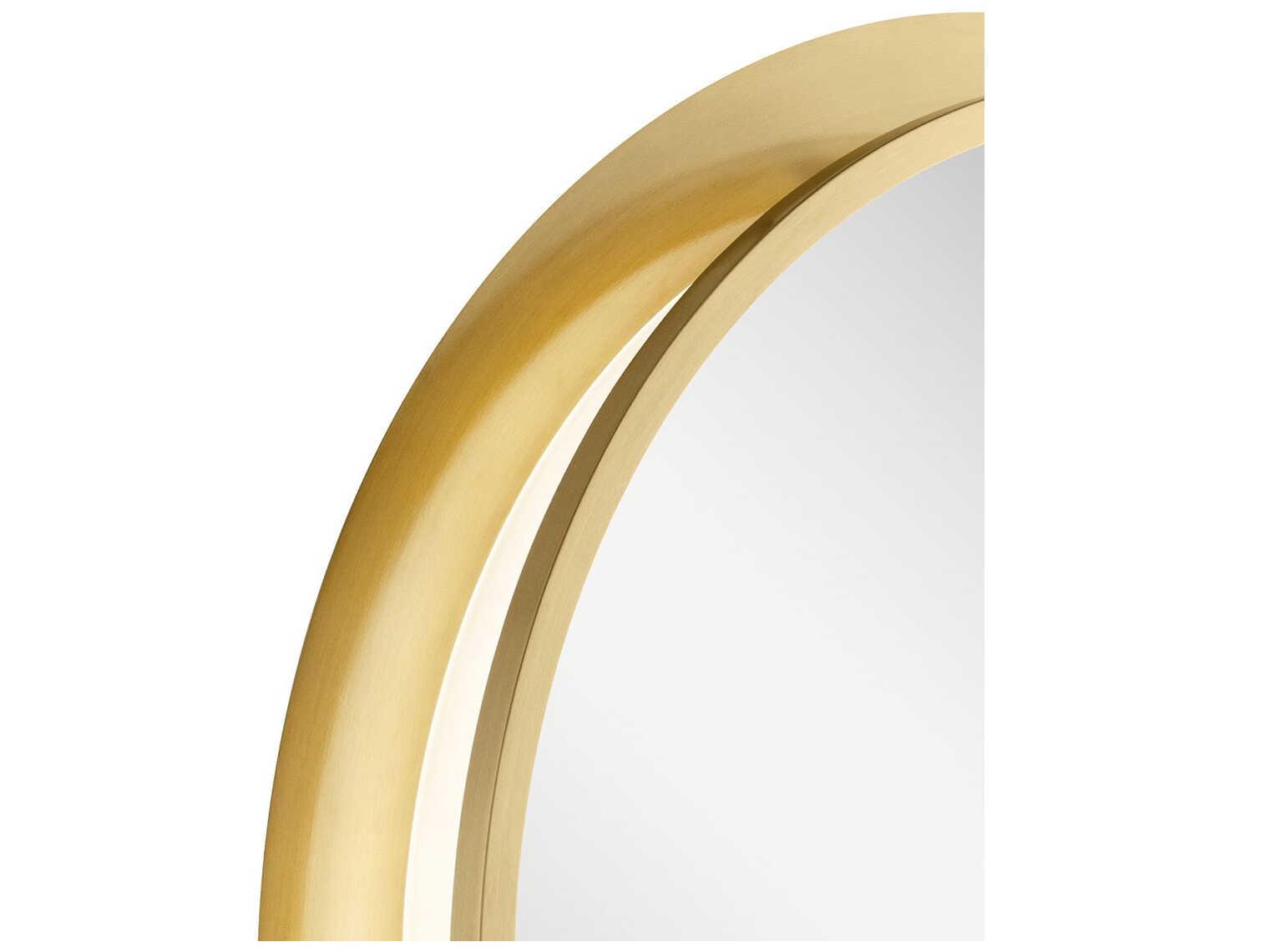 Elan Chennai Champagne Gold Round LED Wall Mirror