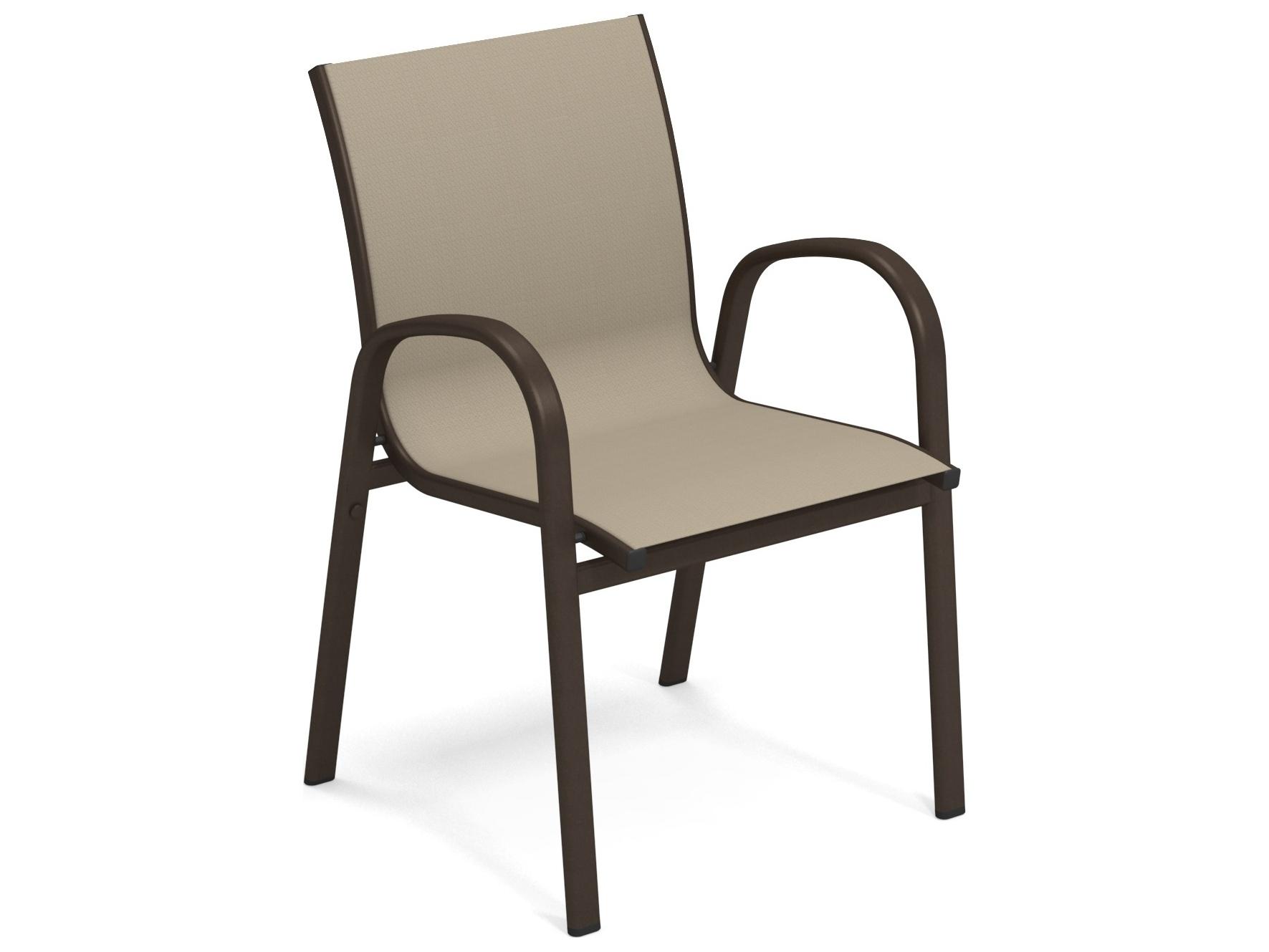 EMU Holly Aluminum Sling Stackable Outdoor Patio Dining Arm Chair