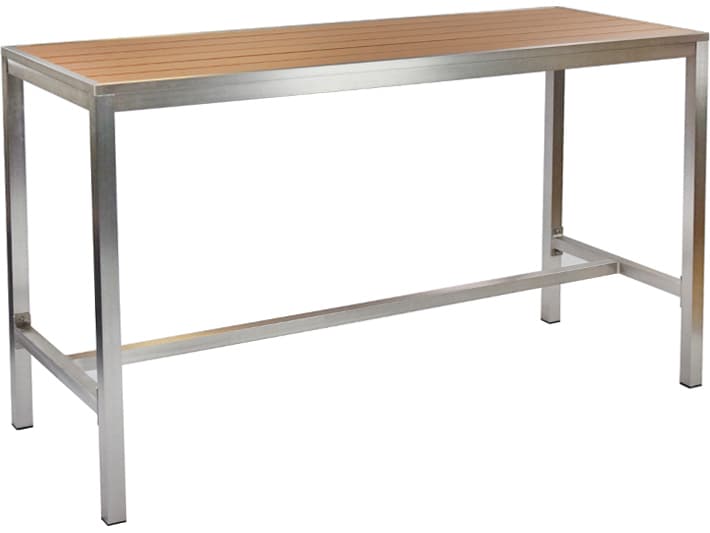 EMU Sid Aluminum Rectangular Outdoor Patio Bar Table