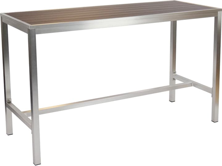 EMU Sid Aluminum Rectangular Outdoor Patio Bar Table
