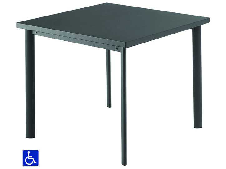 EMU Star Steel ADA Square Outdoor Patio Dining Table
