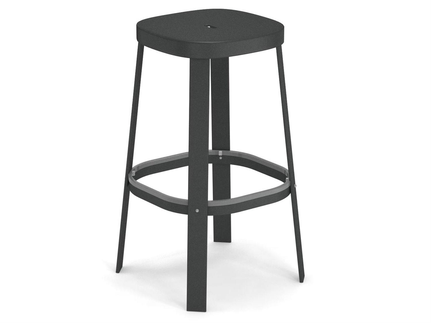EMU Thor Iron Steel Backless Outdoor Patio Bar Stool