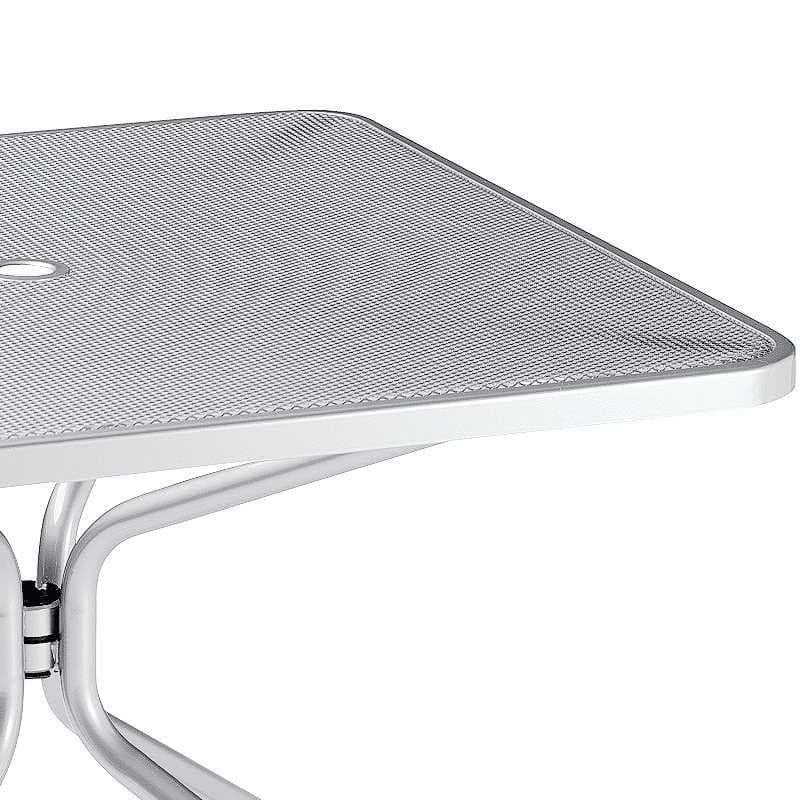 EMU Cambi Steel Square Patio Dining Table with Umbrella Hole