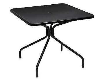 EMU Cambi Steel Square Outdoor Dining Table with Umbrella Hole