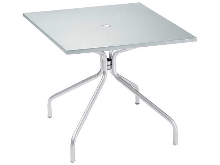 EMU Solid Steel Square Umbrella Table