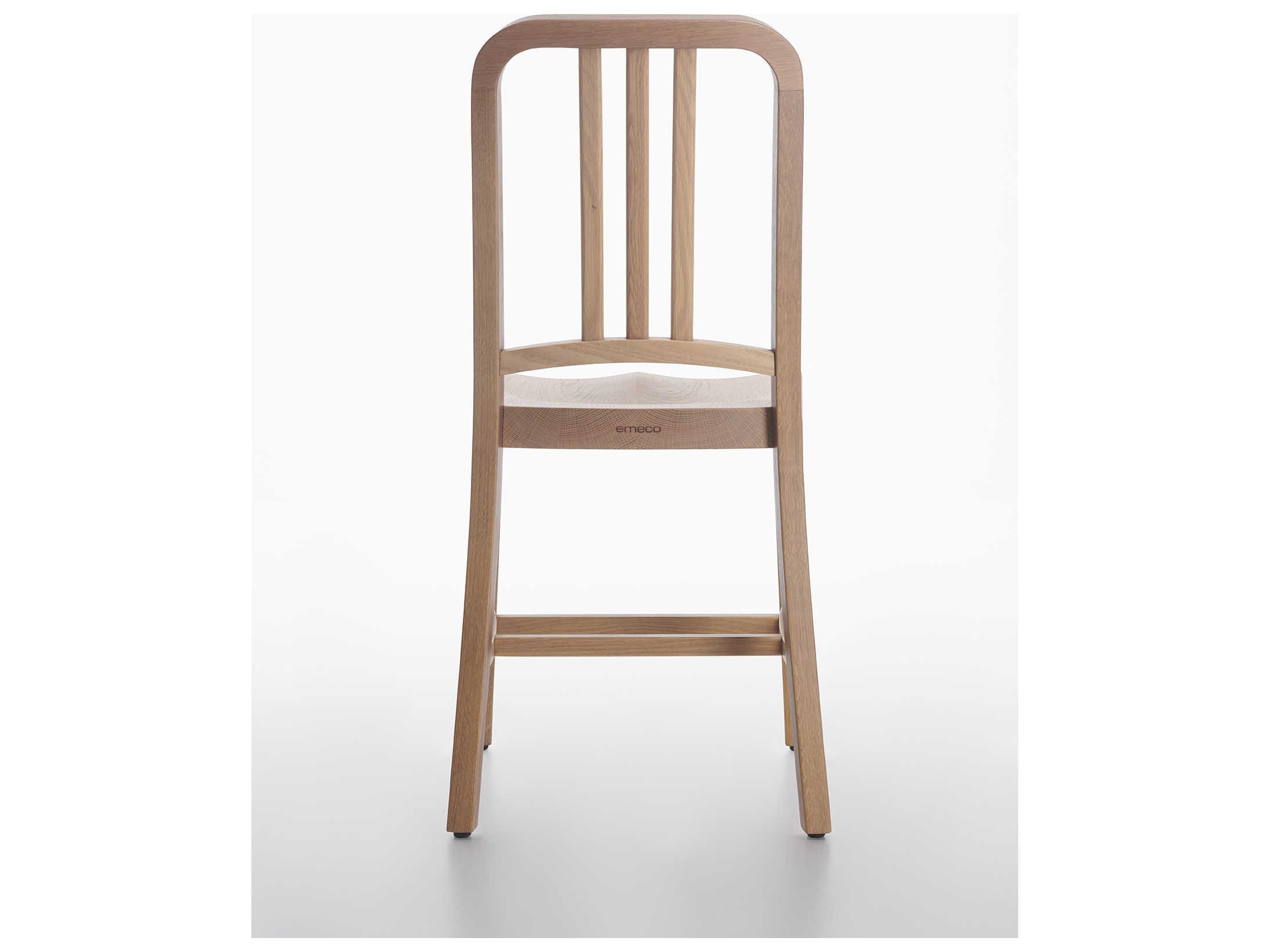 Emeco Navy Oak Wood Brown Side Dining Chair