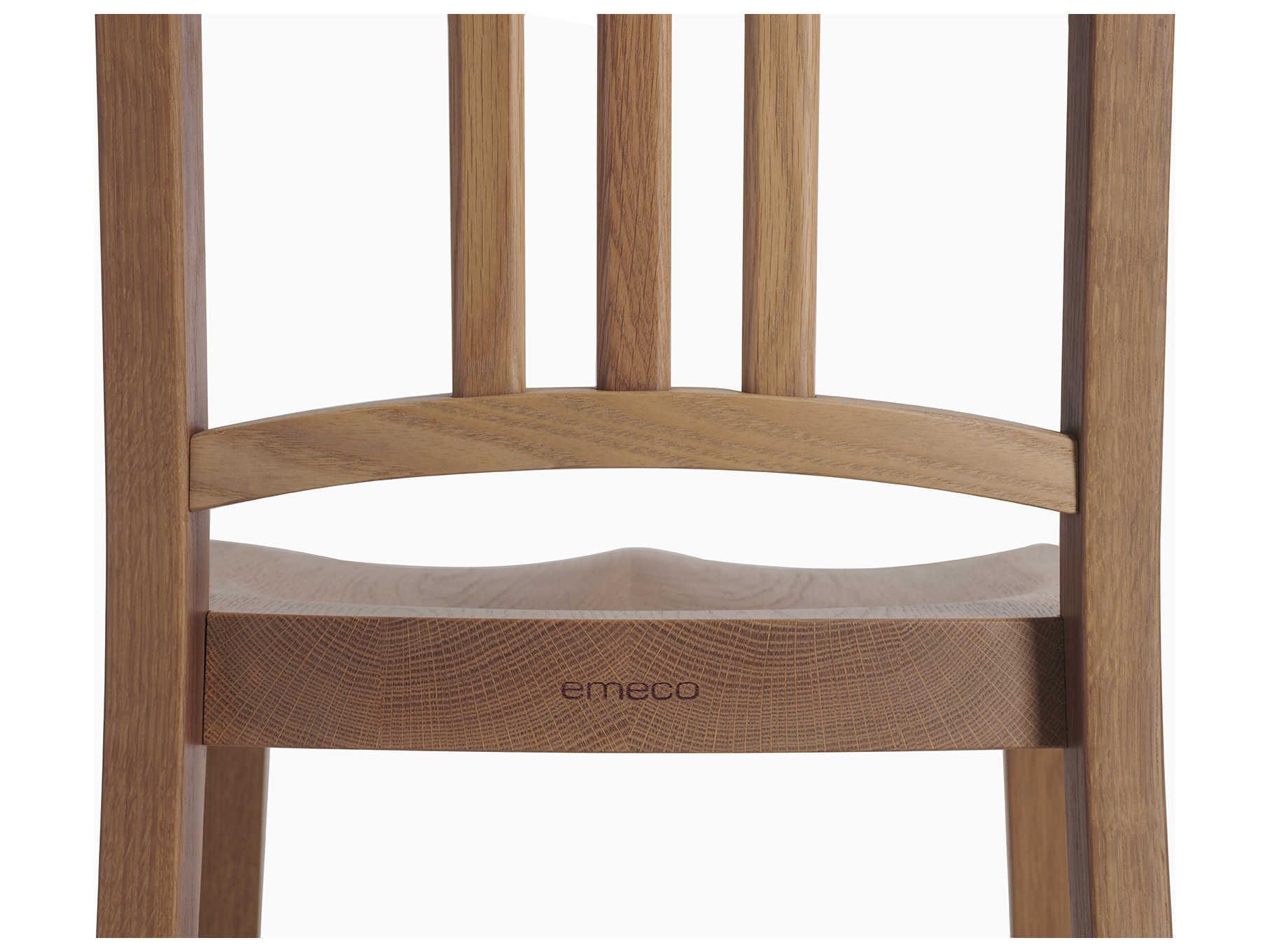 Emeco Navy Oak Wood Brown Side Dining Chair