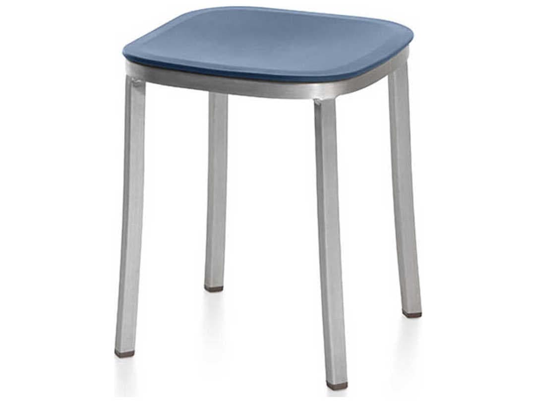 Emeco By Jasper Morrison Beige Silver Accent Stool
