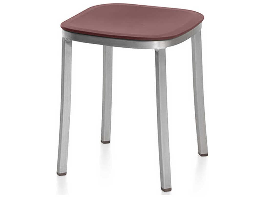 Emeco By Jasper Morrison Beige Silver Accent Stool