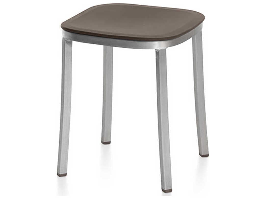 Emeco By Jasper Morrison Beige Silver Accent Stool