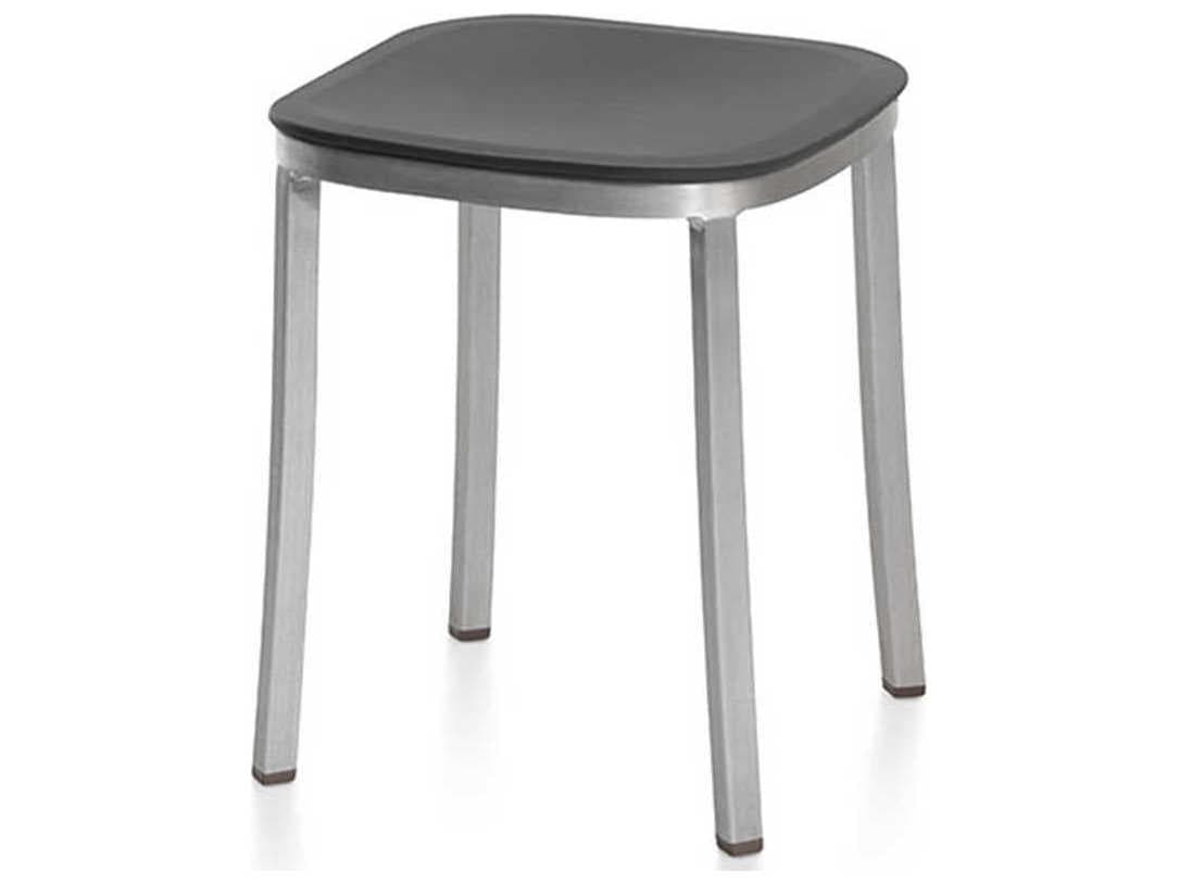 Emeco By Jasper Morrison Beige Silver Accent Stool