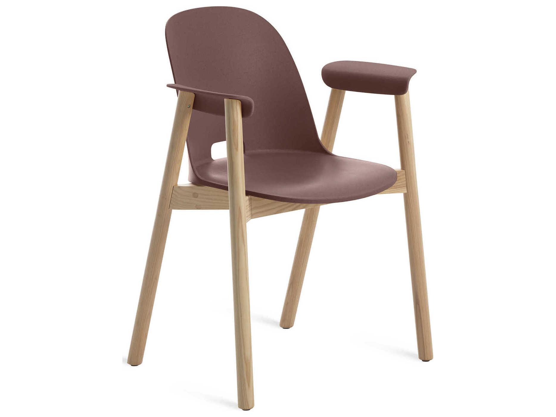 Emeco Alfi By Jasper Morrison Ash Wood Brown Arm Dining Chair
