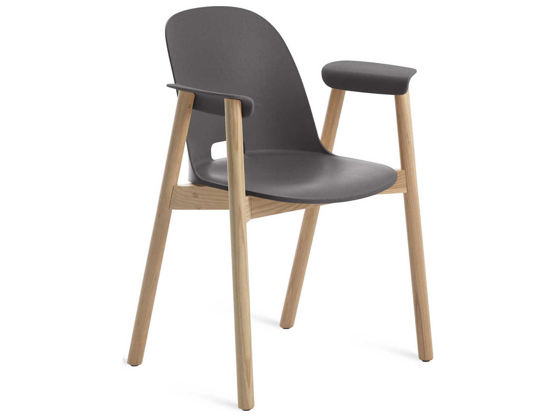 Emeco Alfi By Jasper Morrison Ash Wood Brown Arm Dining Chair