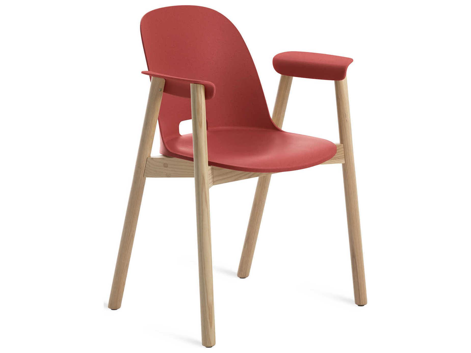 Emeco Alfi By Jasper Morrison Ash Wood Brown Arm Dining Chair