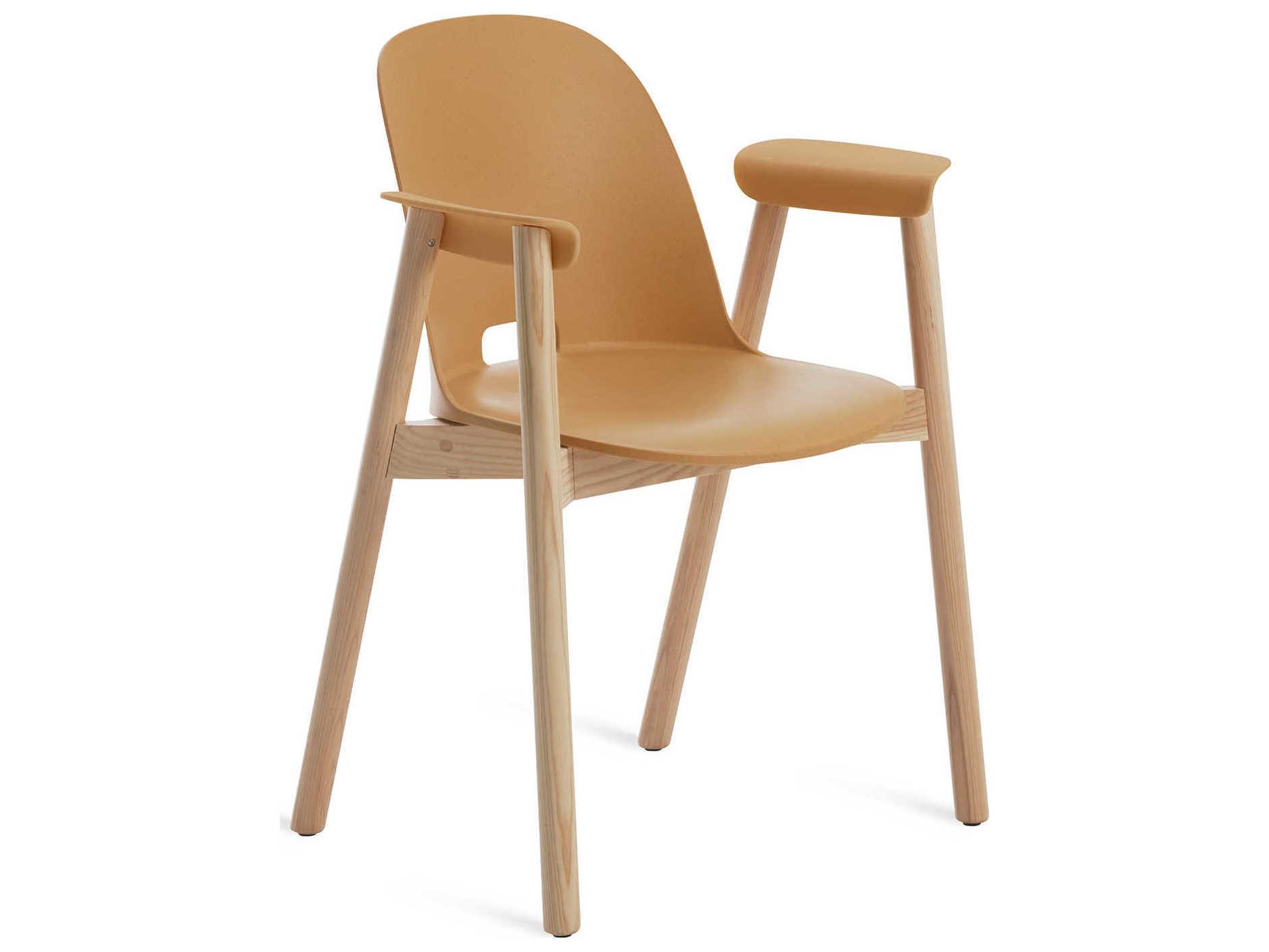 Emeco Alfi By Jasper Morrison Ash Wood Brown Arm Dining Chair