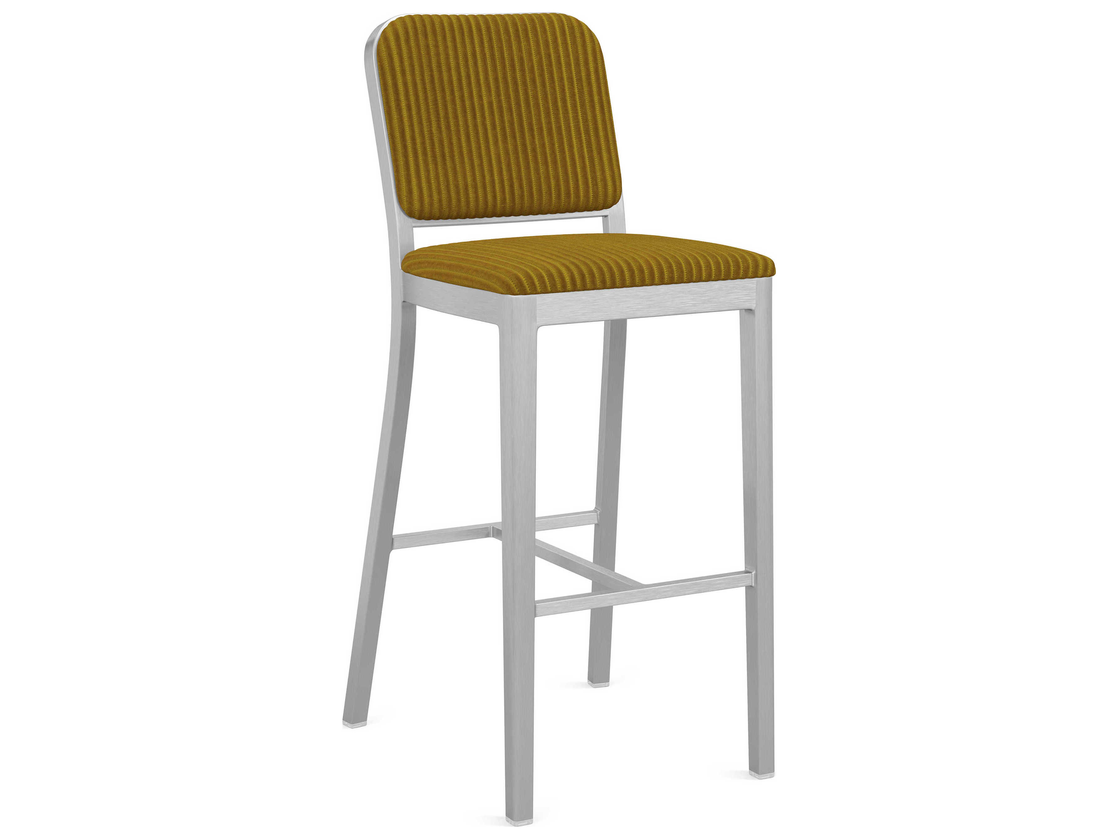 Emeco Navy Officer By Jasper Morrison Upholstered Bar Stool