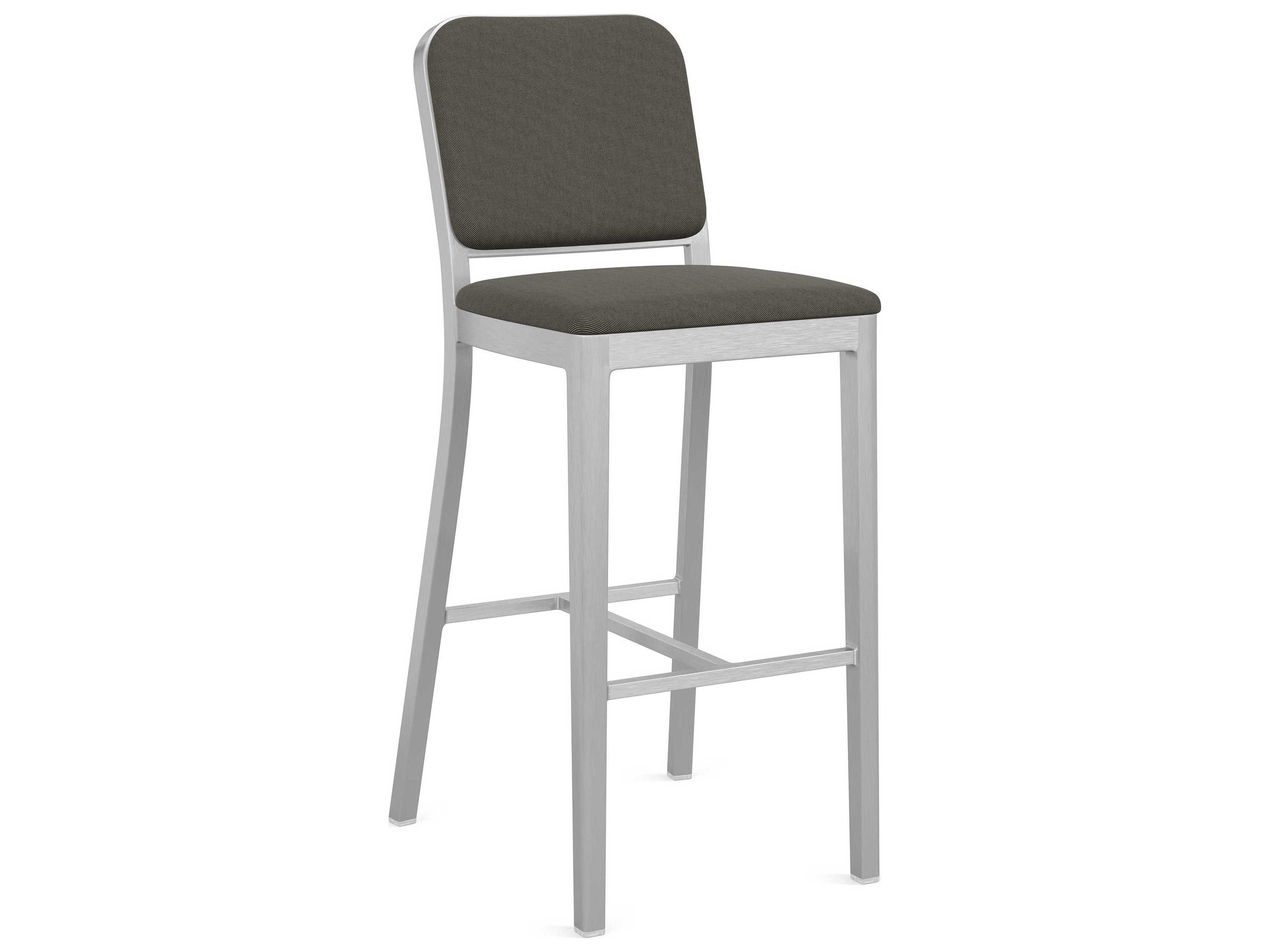 Emeco Navy Officer By Jasper Morrison Upholstered Bar Stool