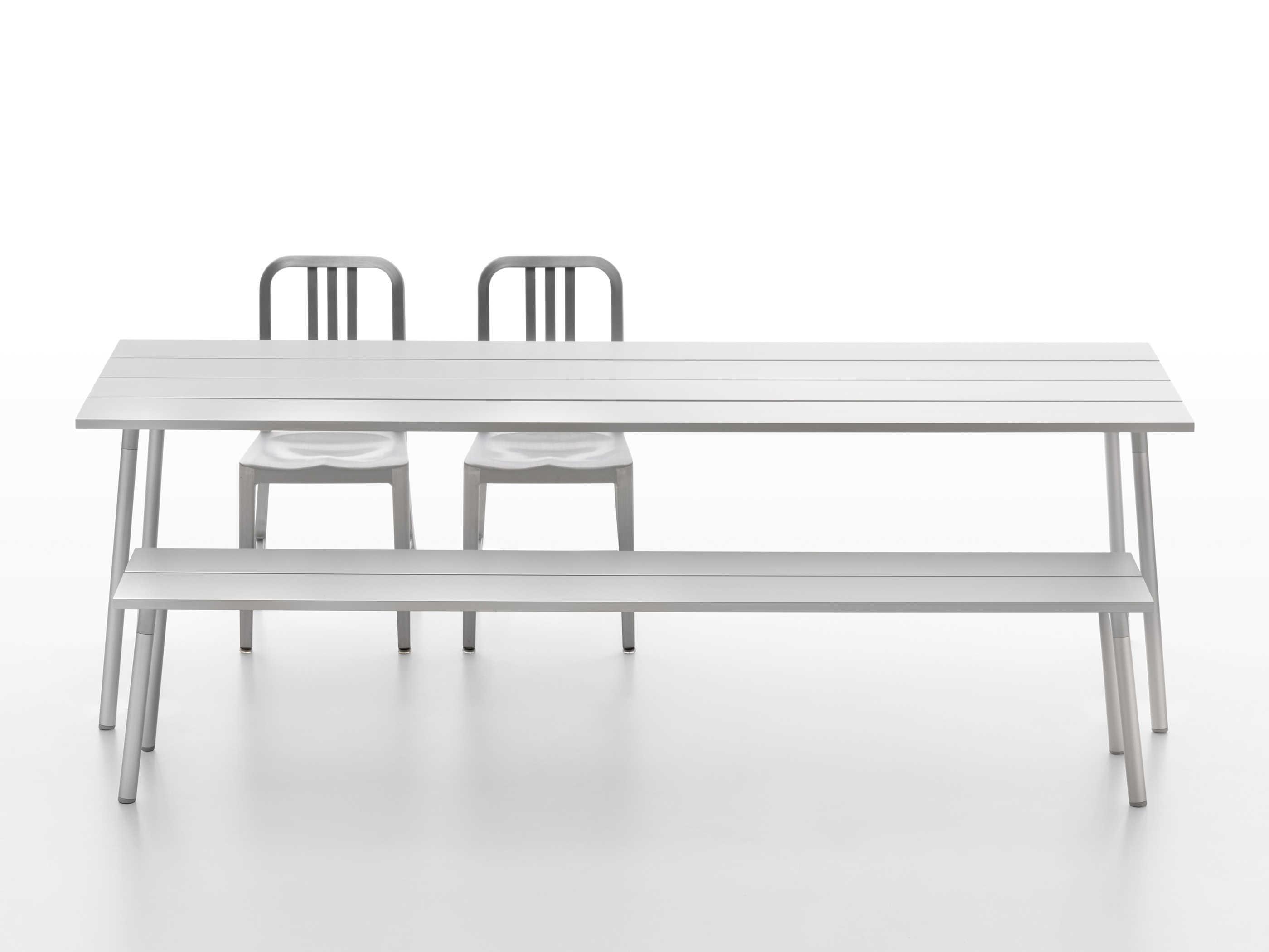 Emeco Run By Sam Hecht And Kim Colin Rectangular Metal Aluminum Anodized Dining Table