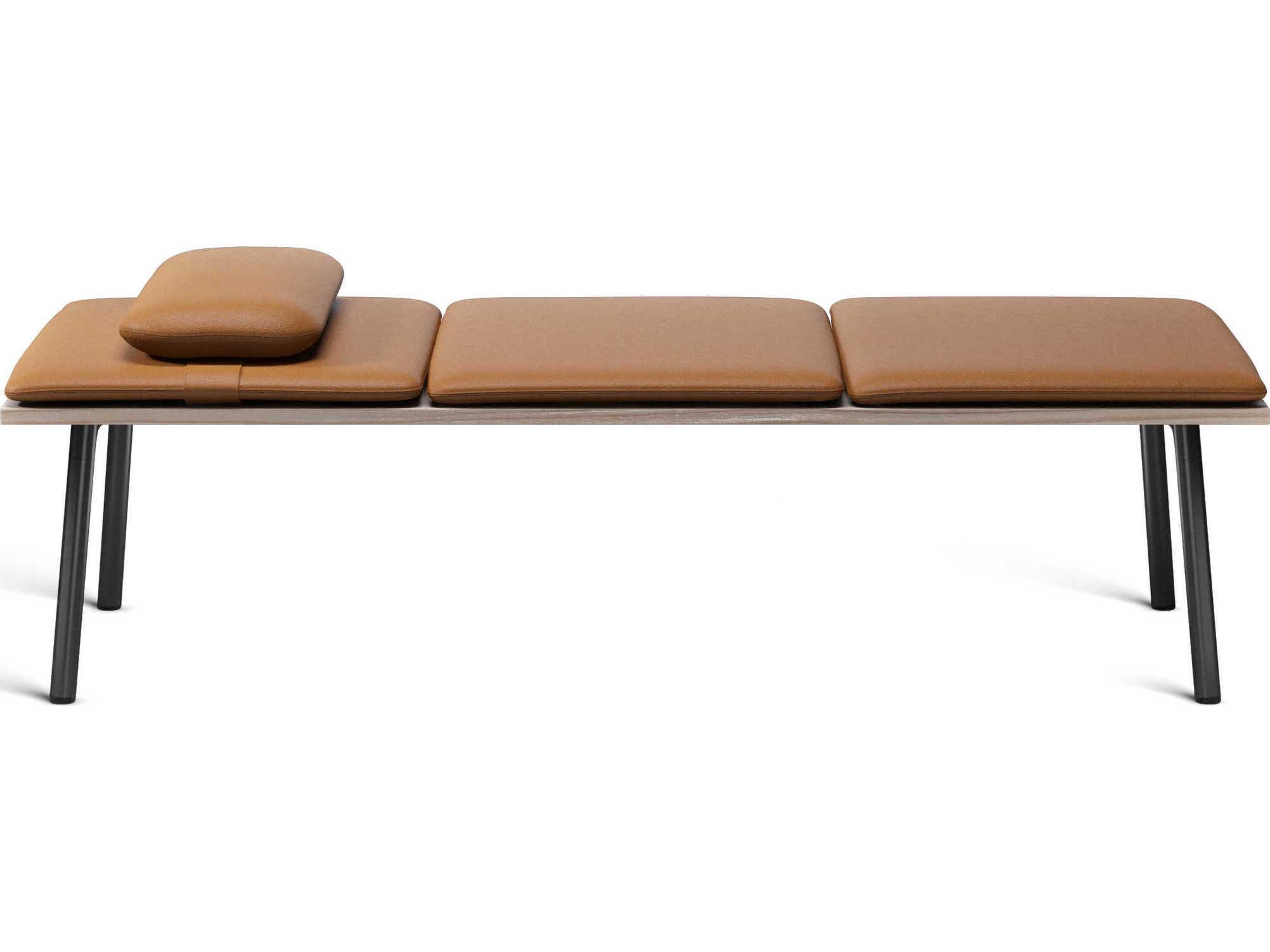 Emeco Run By Sam Hecht And Kim Colin Black Upholstered Accent Bench