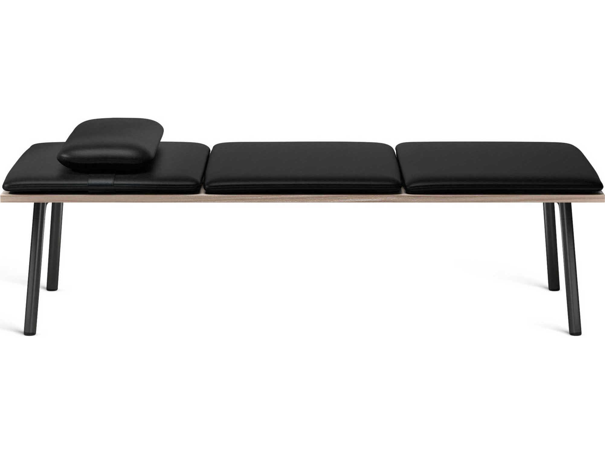 Emeco Run By Sam Hecht And Kim Colin Black Upholstered Accent Bench