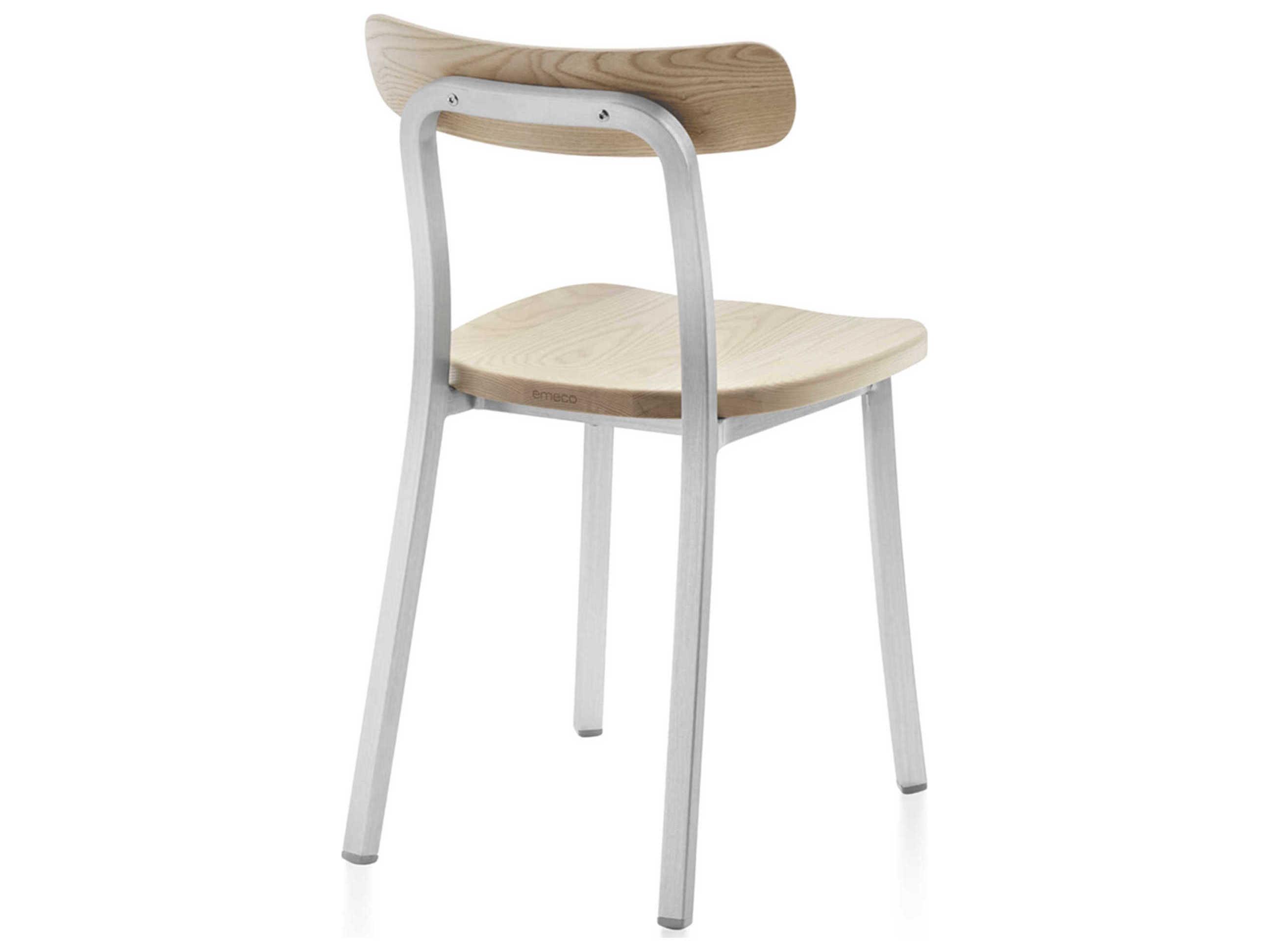 Emeco Utility By Jasper Morrison Solid Wood Natural Side Dining Chair