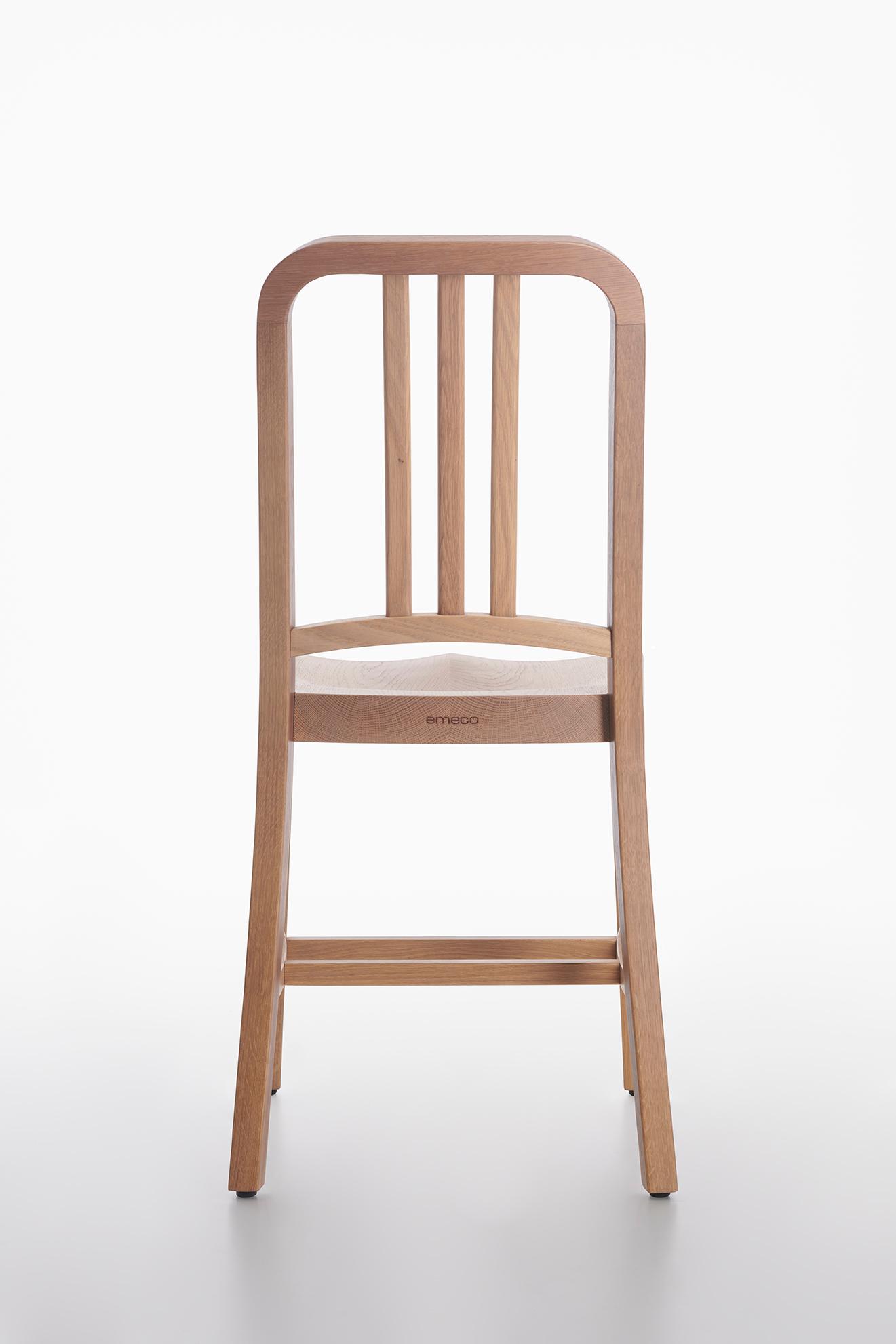 Emeco Outdoor Navy Wood White Oak Dining Side Chair