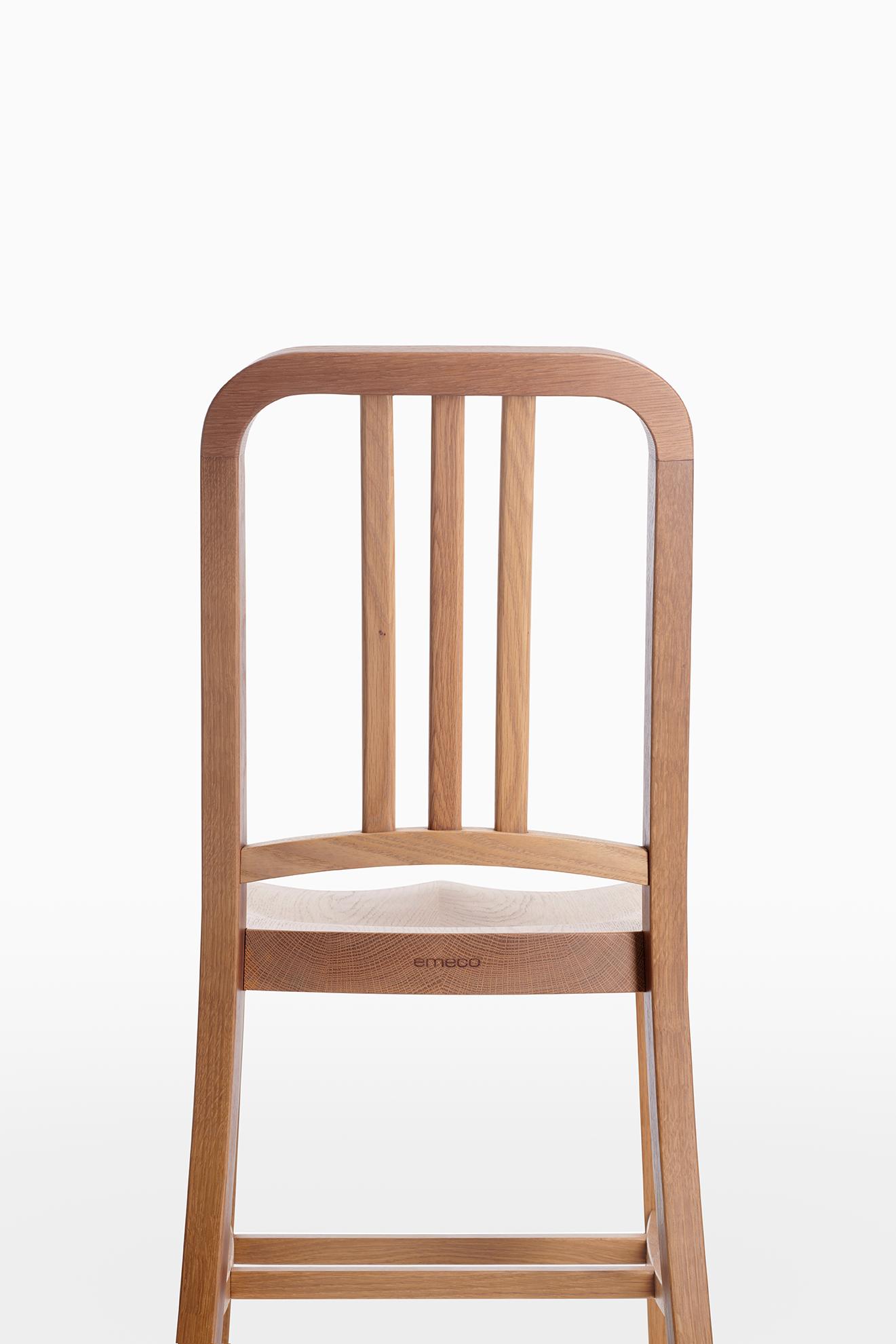 Emeco Outdoor Navy Wood White Oak Dining Side Chair