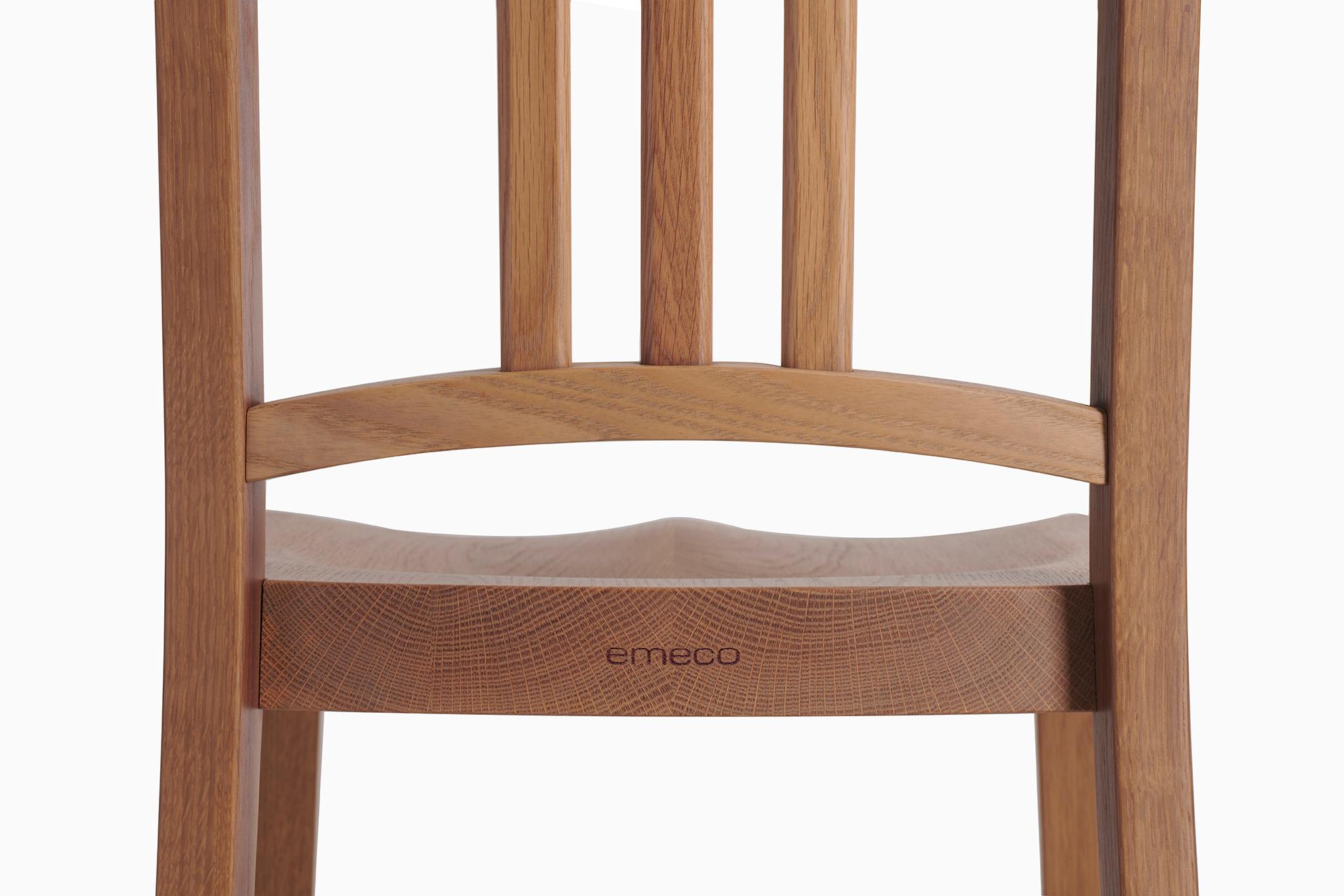 Emeco Outdoor Navy Wood White Oak Dining Side Chair