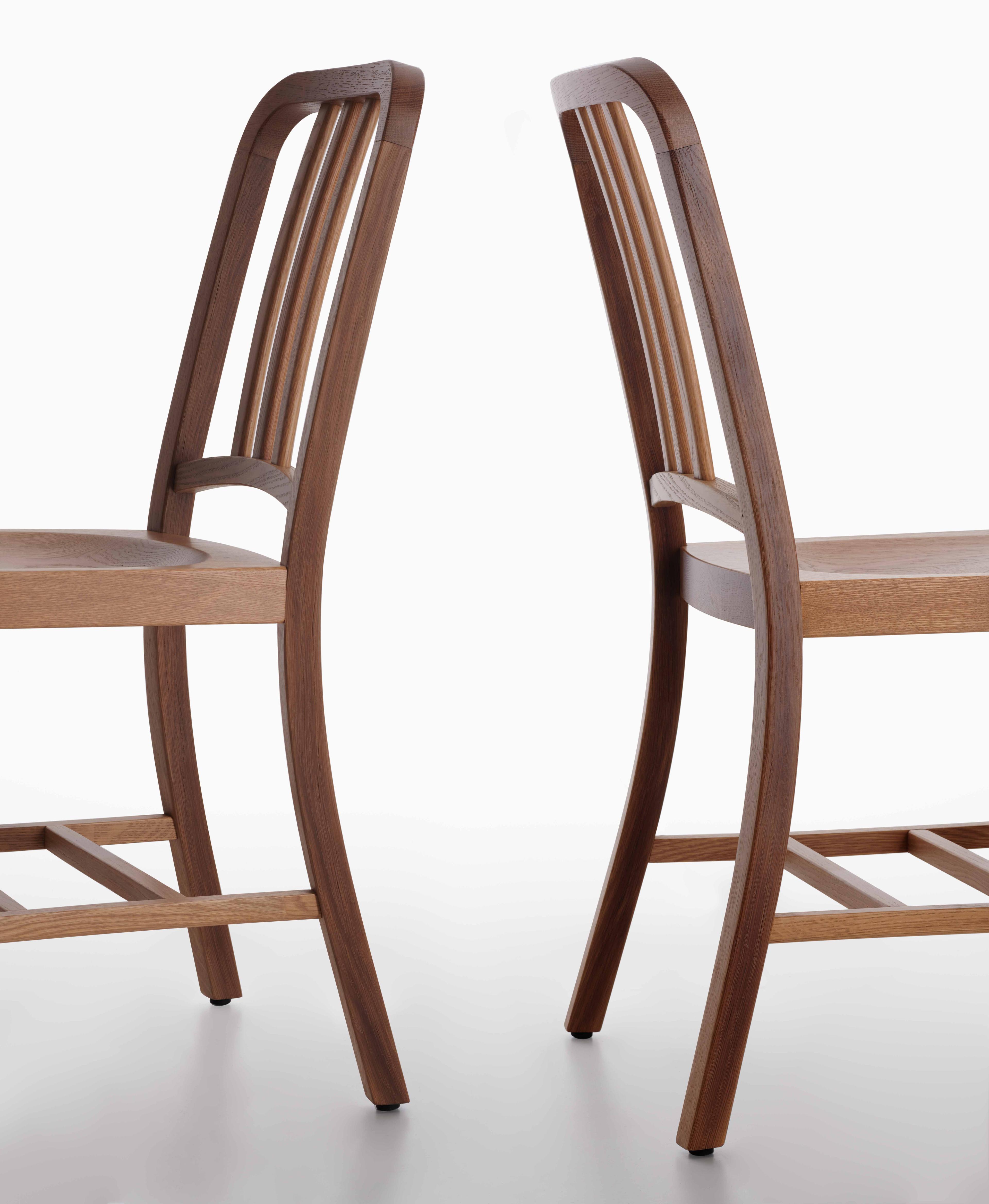 Emeco Outdoor Navy Wood White Oak Dining Side Chair