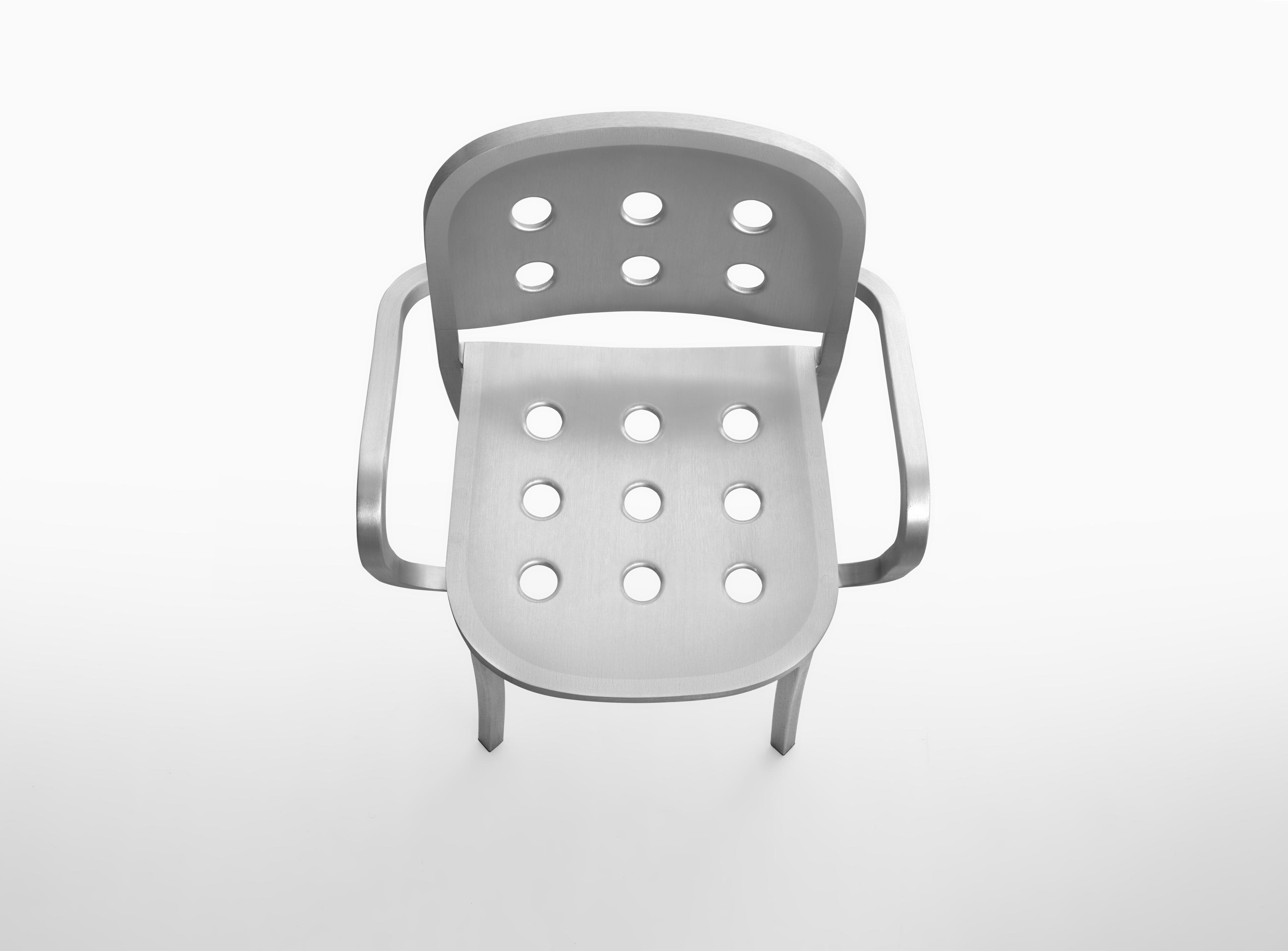 Emeco Outdoor 1 Inch By Jasper Morrison Aluminum Dining Arm Chair