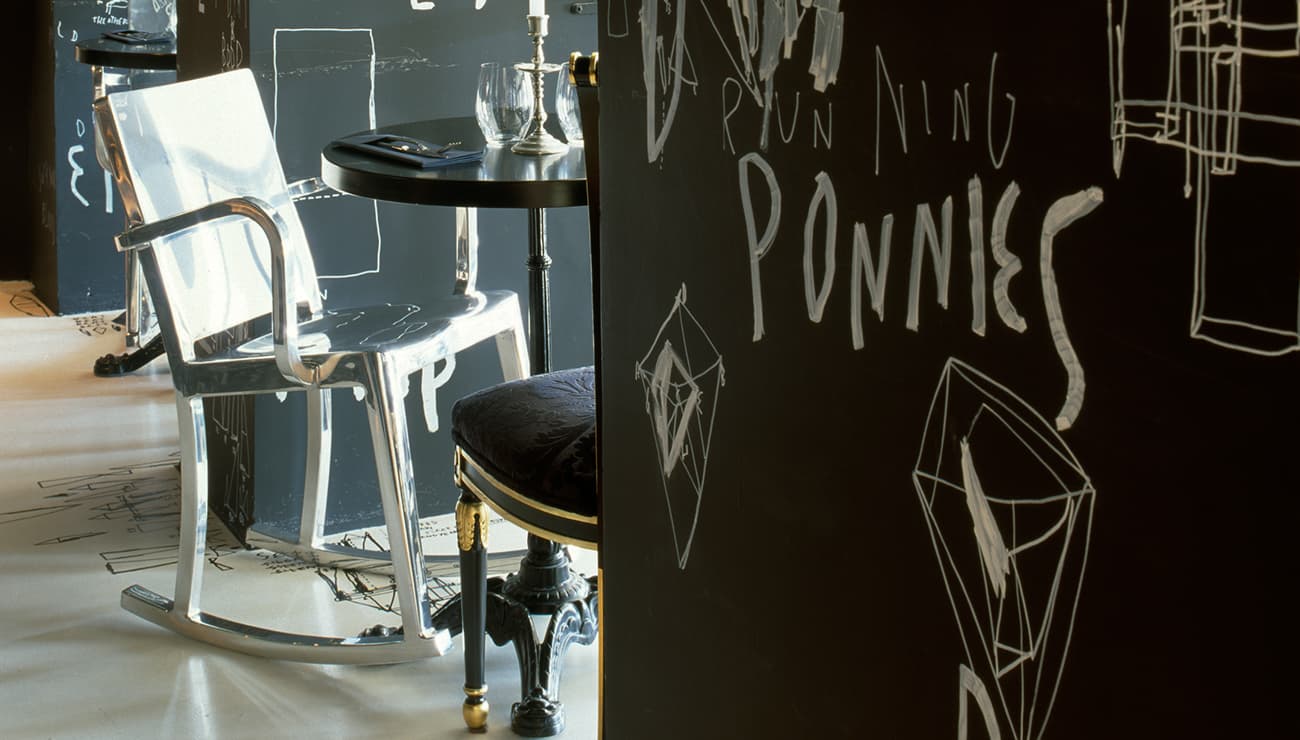 Emeco Outdoor Hudson Polished Aluminum Rocker Dining Arm Chair